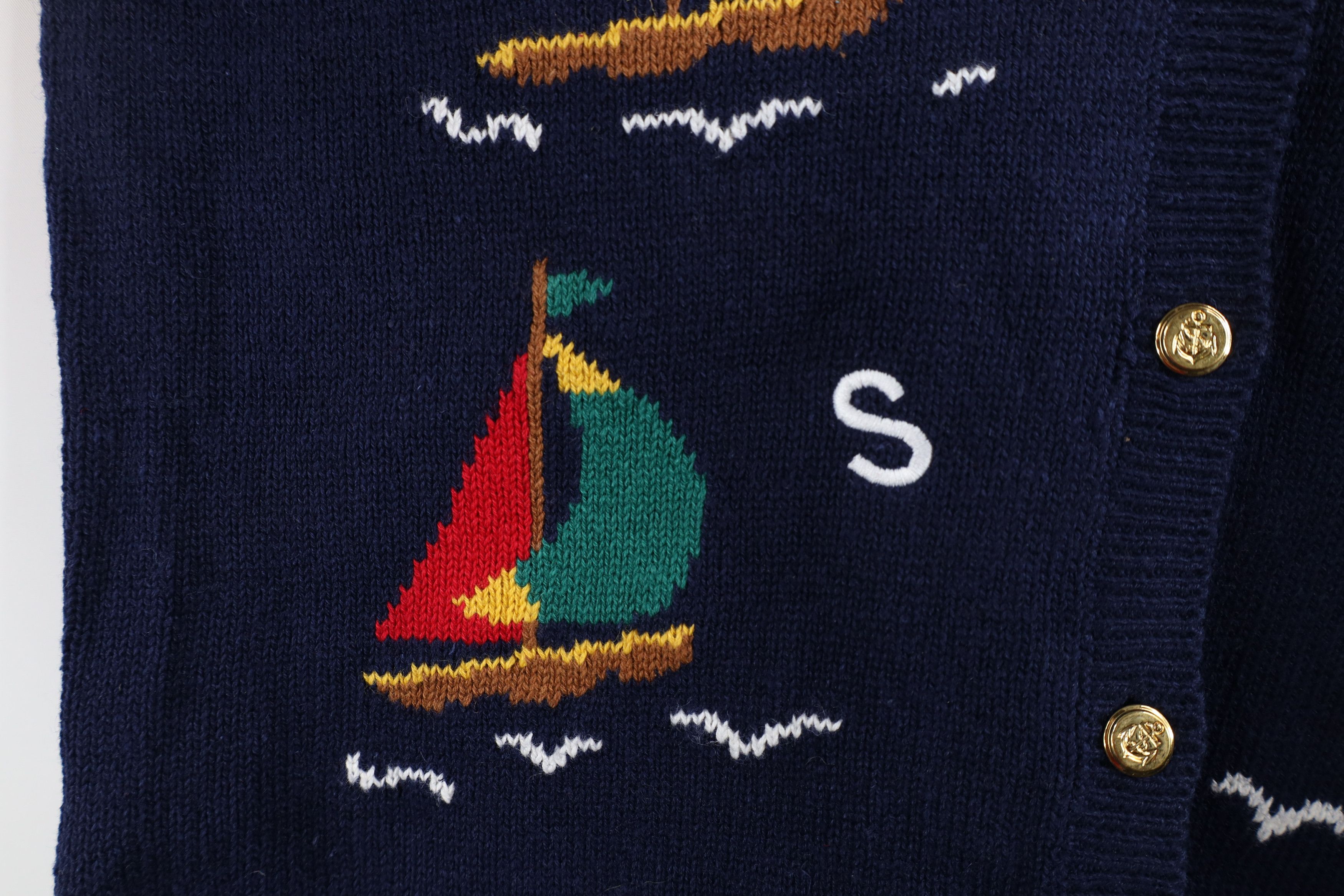 Vintage Deadstock Vintage 90s Streetwear Sailing Knit Sweater Vest Size XL / US 12-14 / IT 48-50 - 9 Thumbnail