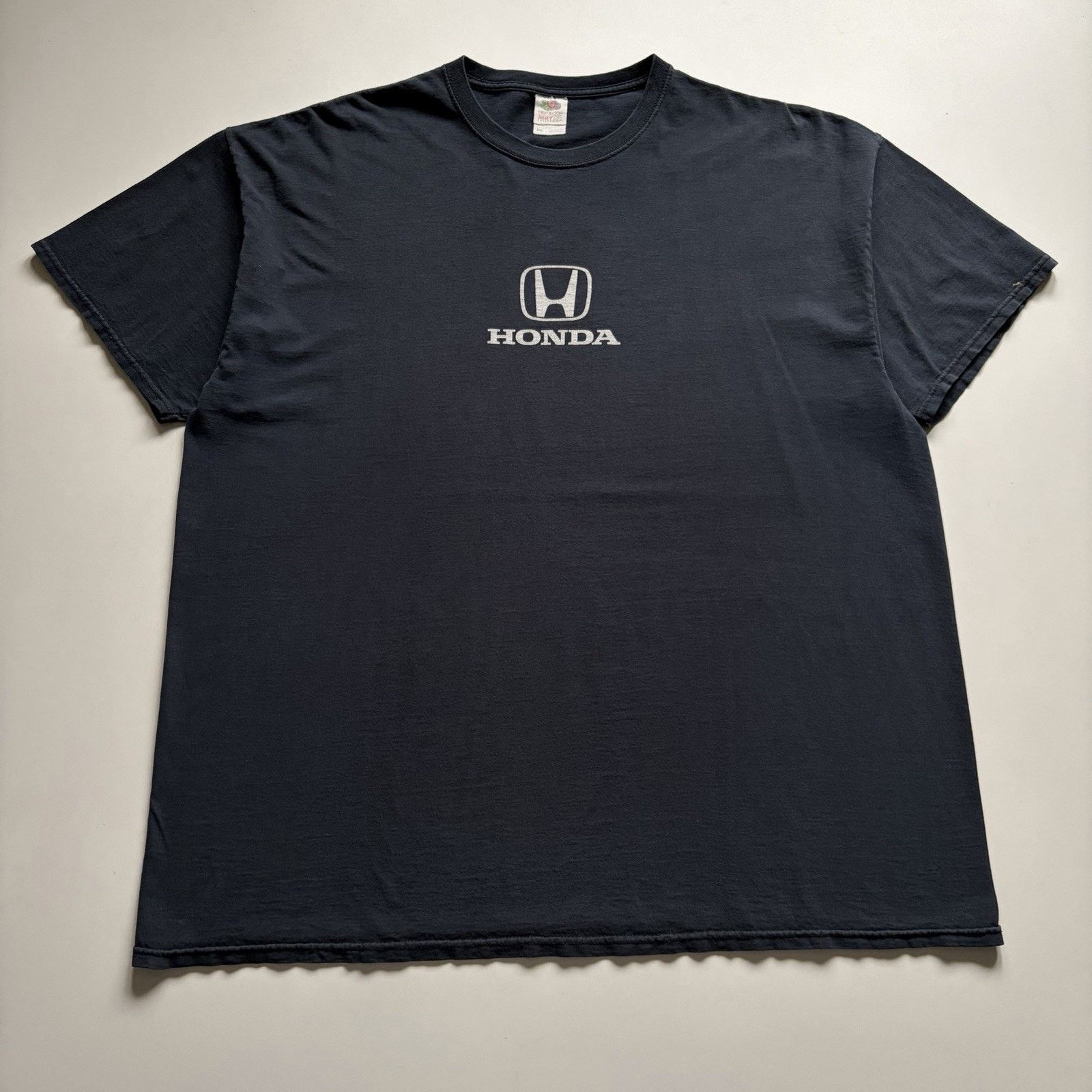 Vintage Honda T-Shirt 2XL Faded Black Fruit of the Loom Rare
