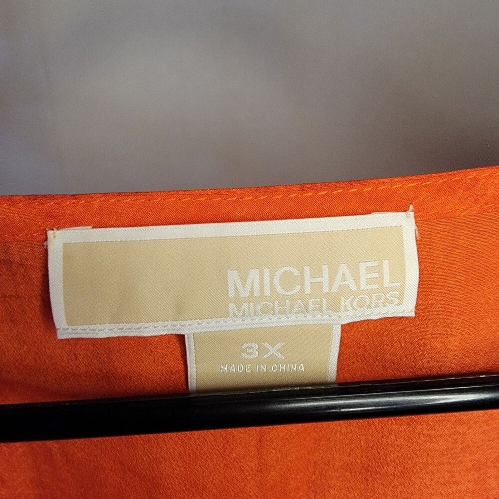 Michael Kors Michael Kors Blouse Short Sleeve Orange - Size 3XL Size 3XL / US 20-22 - 2 Thumbnail