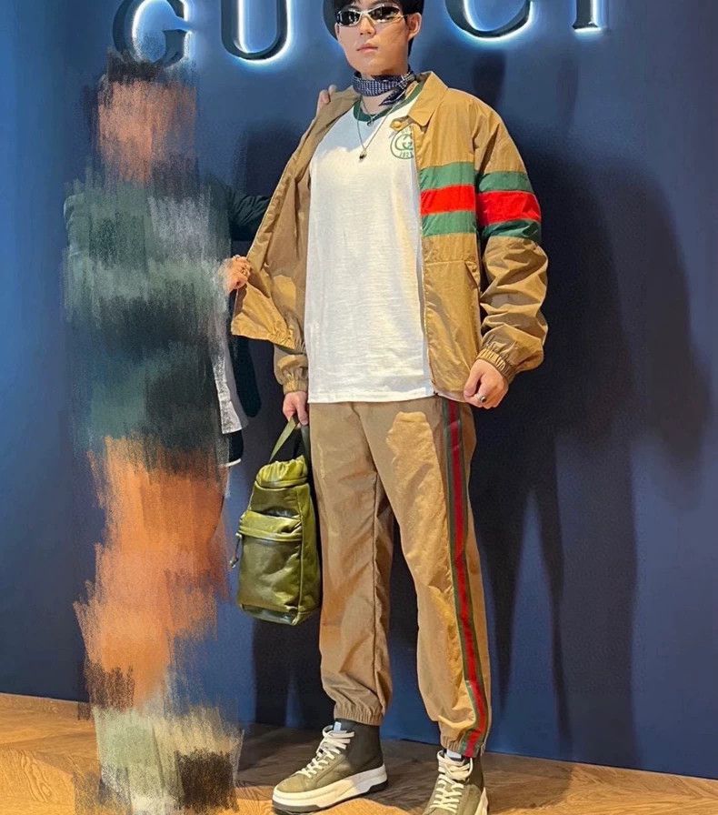 Gucci Gucci Red and green striped khaki trousers on the side 2502 Size US 32 / EU 48 - 7 Thumbnail