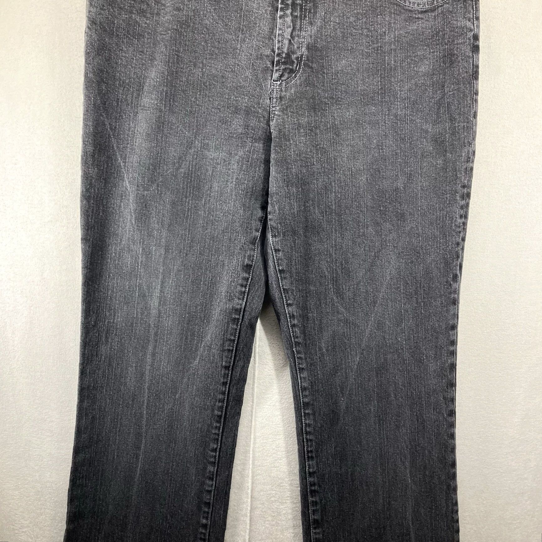 Vintage VINTAGE Chico's Platinum Women's Straight Jeans Size 3 36x32 Gray 90s Retro Bohemian Size 26" / US 2 / IT 38 - 6 Thumbnail