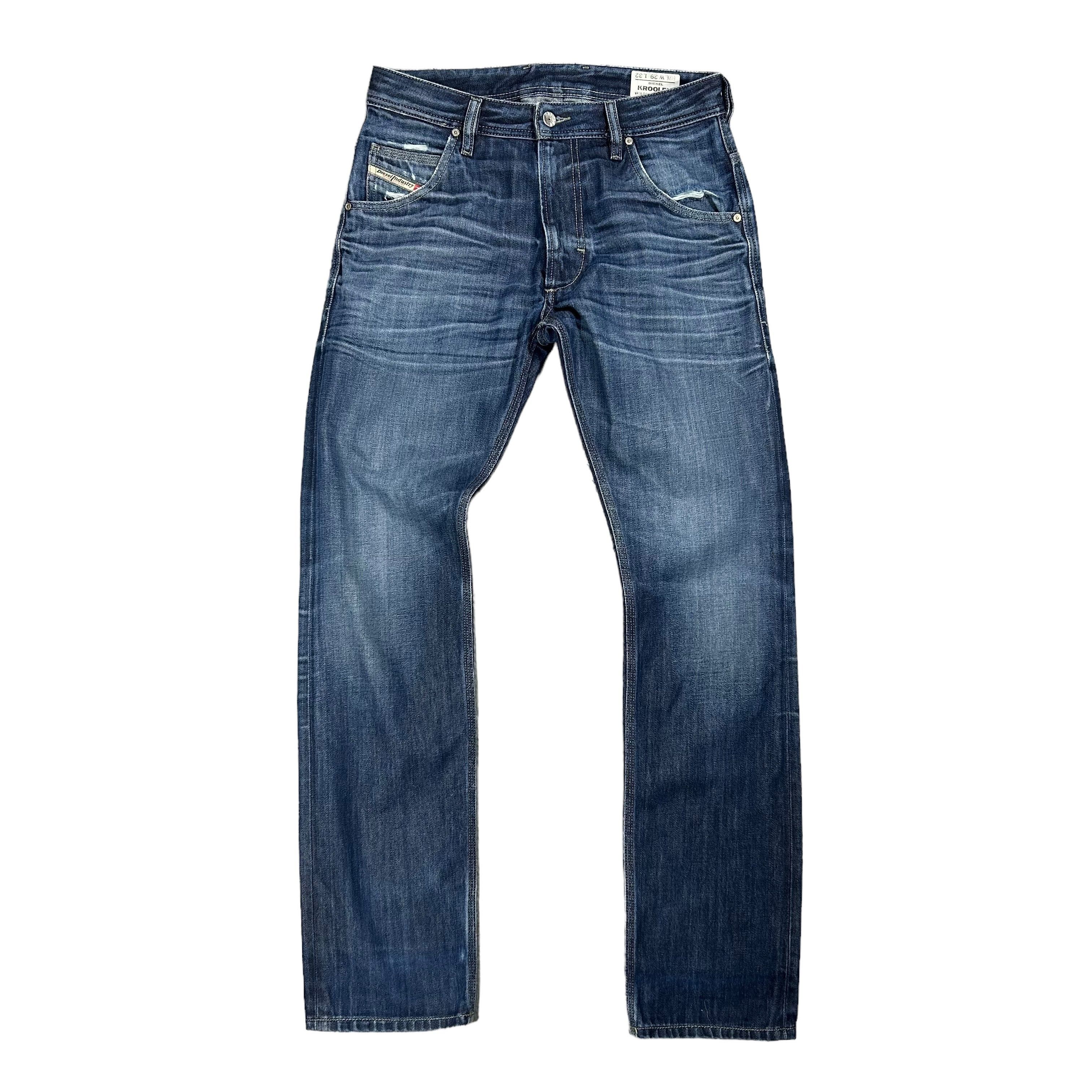 Diesel Diesel Krooley Men's Slim Straight Blue Denim Jeans W29L32 Size US 29 - 1 Thumbnail