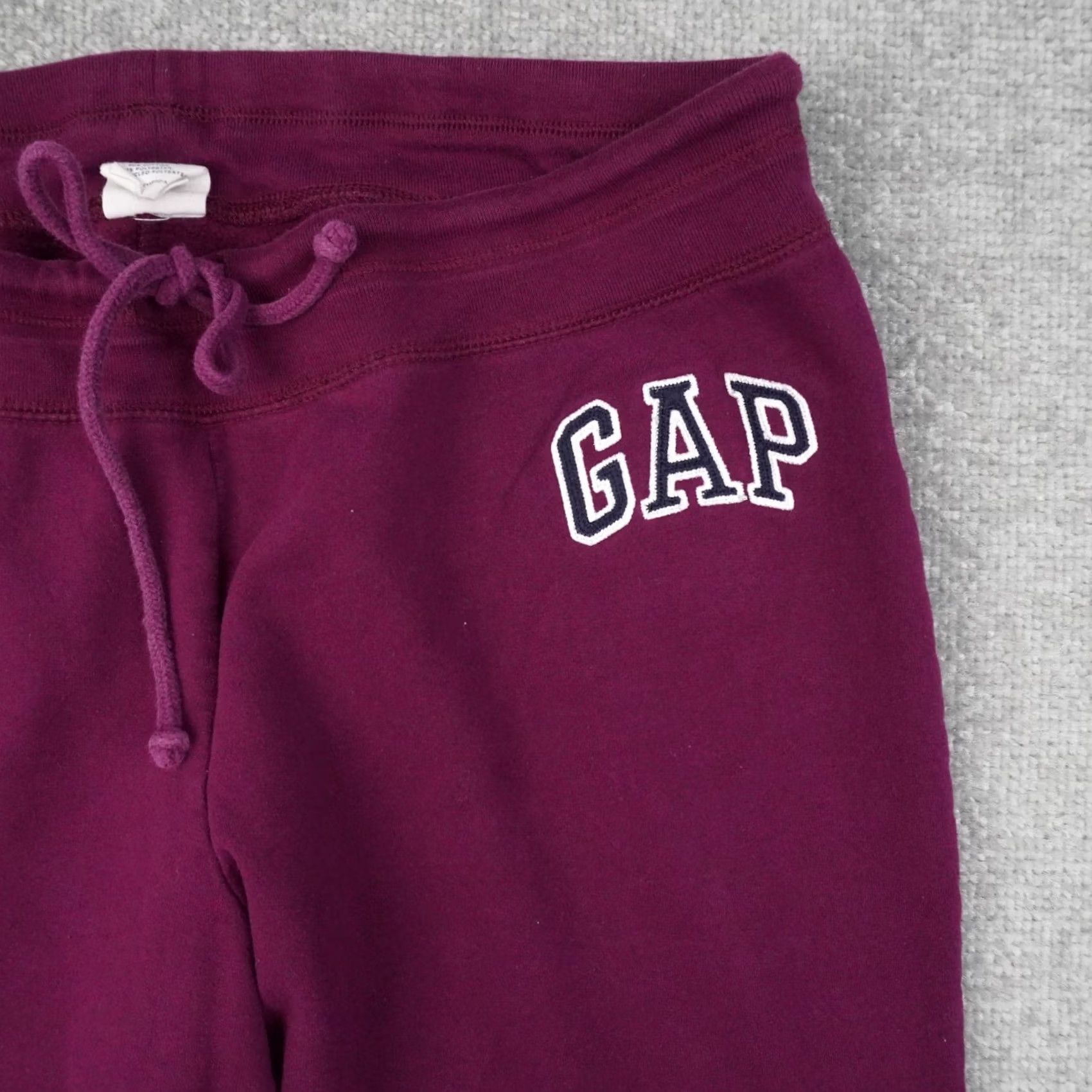 Gap GAP Sweatpants Purple Athletic Drawstring Logo Womens Large 32x28 Regular Tapered Pockets Joggers Size 36" / US 14 / IT 50 - 7 Thumbnail