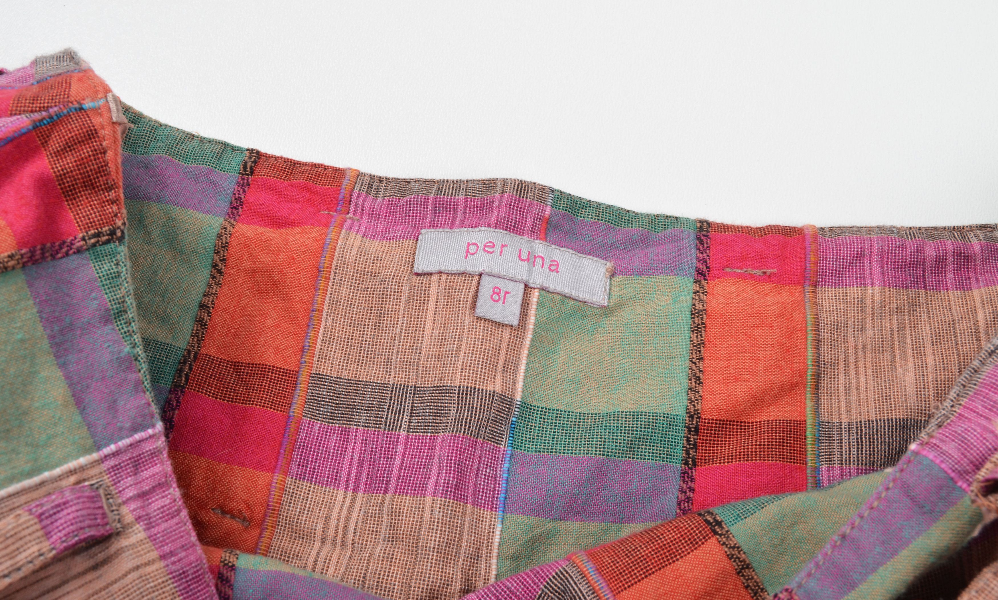 Vintage Vintage Per Una Y2K Boho Plaid Midi Skirt Size 26" / US 2 / IT 38 - 7 Thumbnail