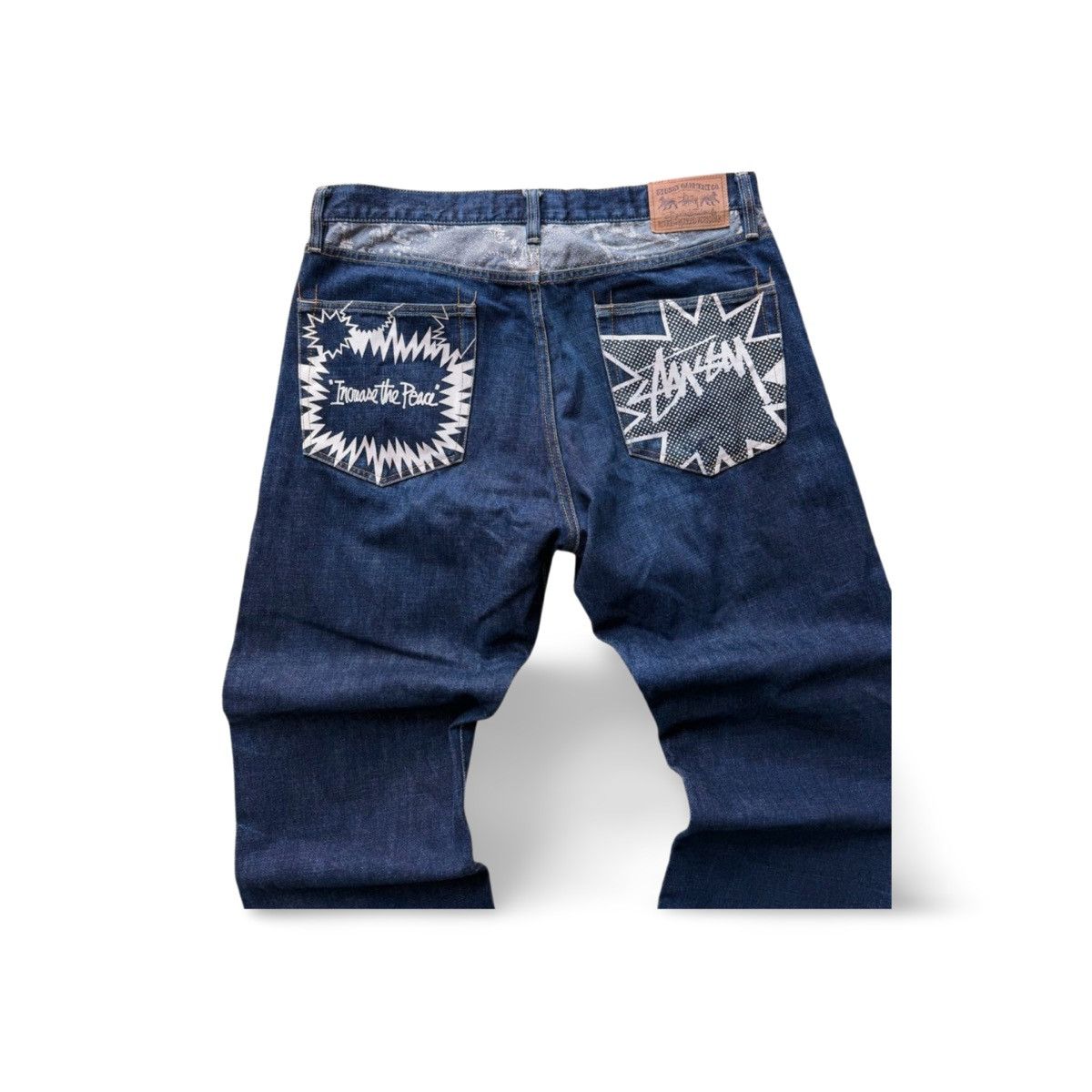 Stussy Vintage Stussy Japan "Increase the Peace" Denim Pants Size US 36 / EU 52 - 7 Thumbnail