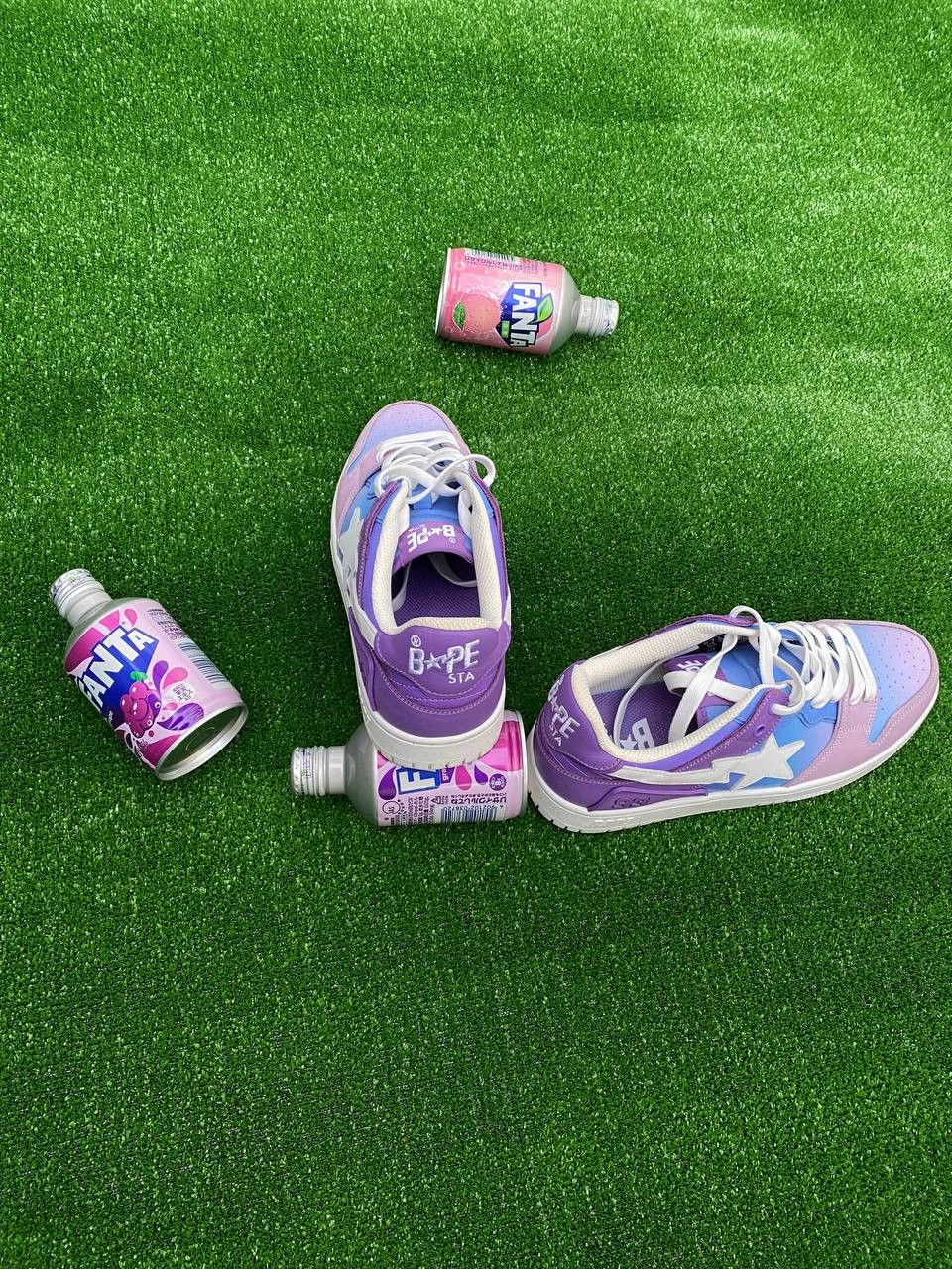 Bape Bape A Bathing Ape SK8 Sneakers Purple/Light Blue Bape Sta Size US 9 / EU 42 - 8 Thumbnail