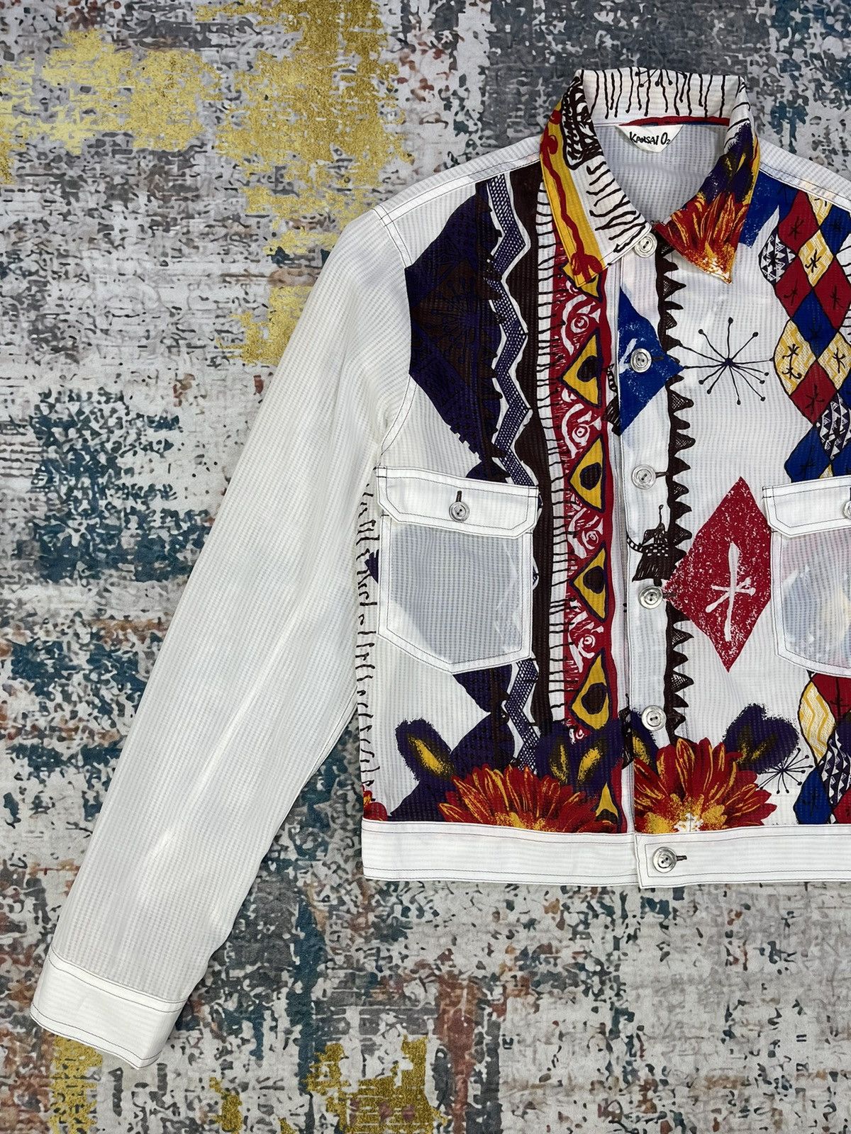 Kansai Yamamoto Kansai Yamamoto Transparent Multicolored Blouses Size M / US 6-8 / IT 42-44 - 3 Thumbnail