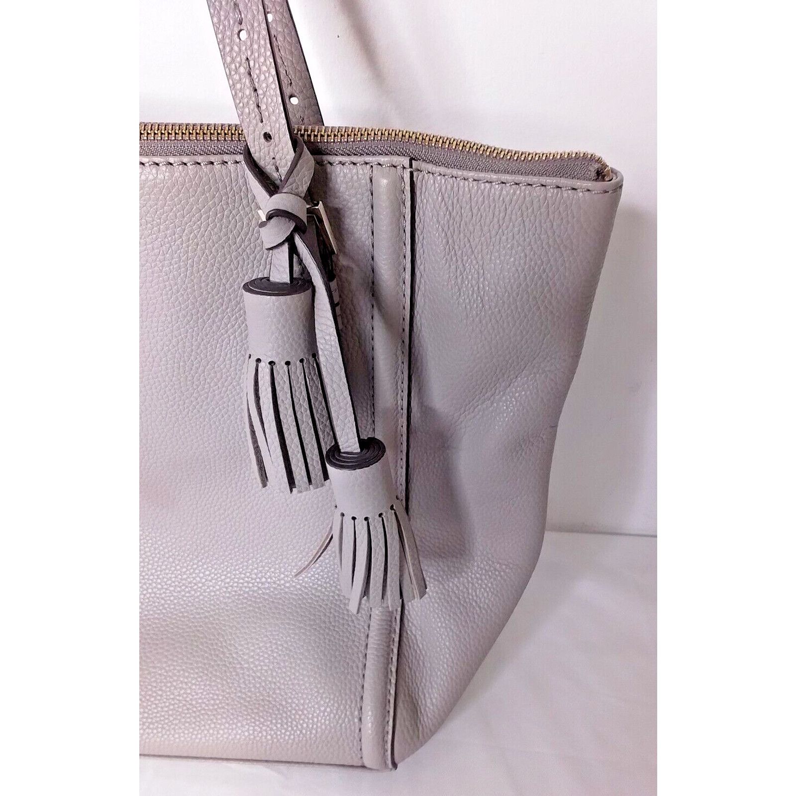 Kate Spade Kate Spade NY Handbag Orchard Street Maya Leather Tote Gray Size ONE SIZE - 9 Thumbnail