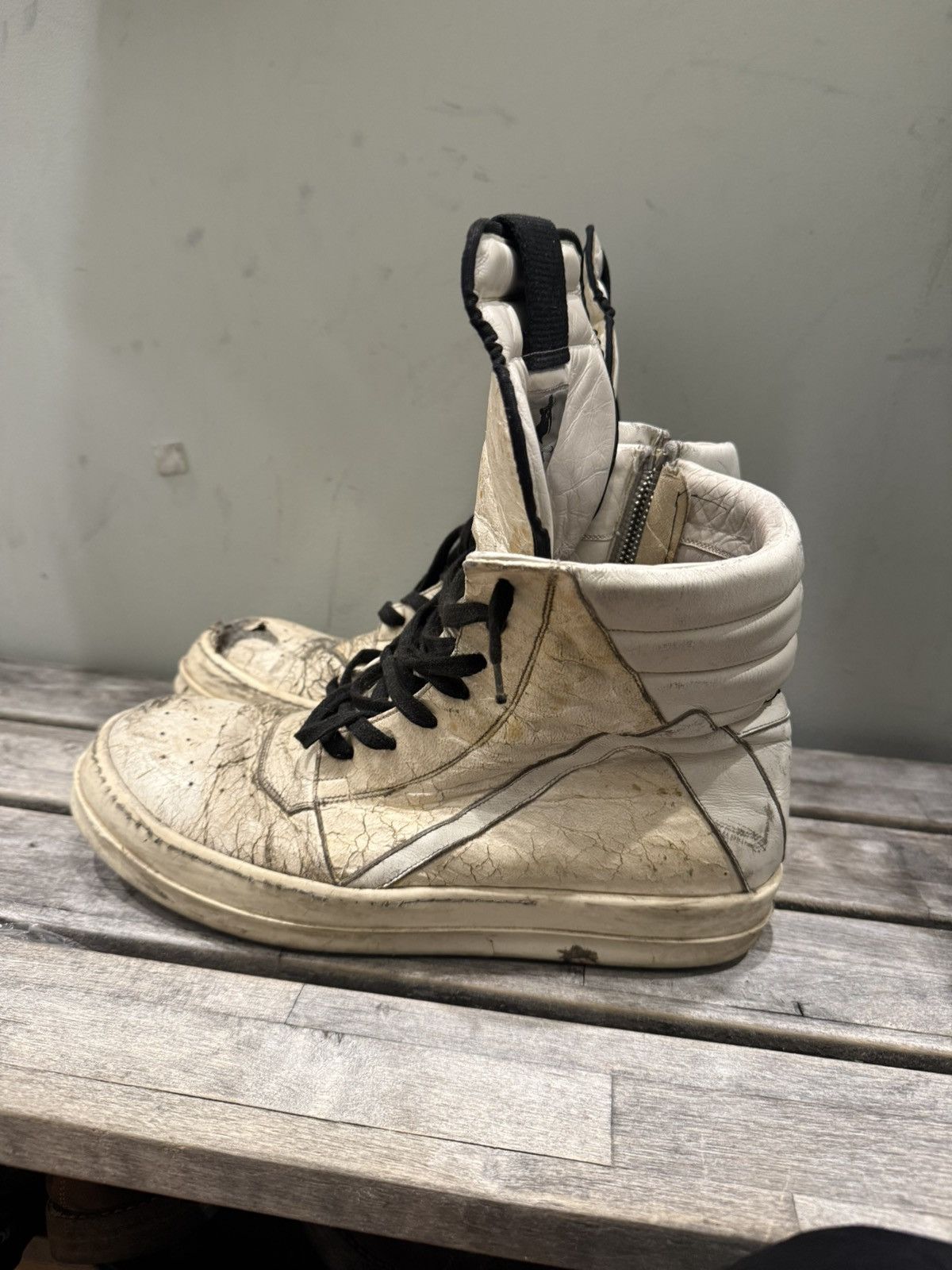 Rick Owens Rick Owens Geobaskets Size US 12 / EU 45 - 3 Thumbnail