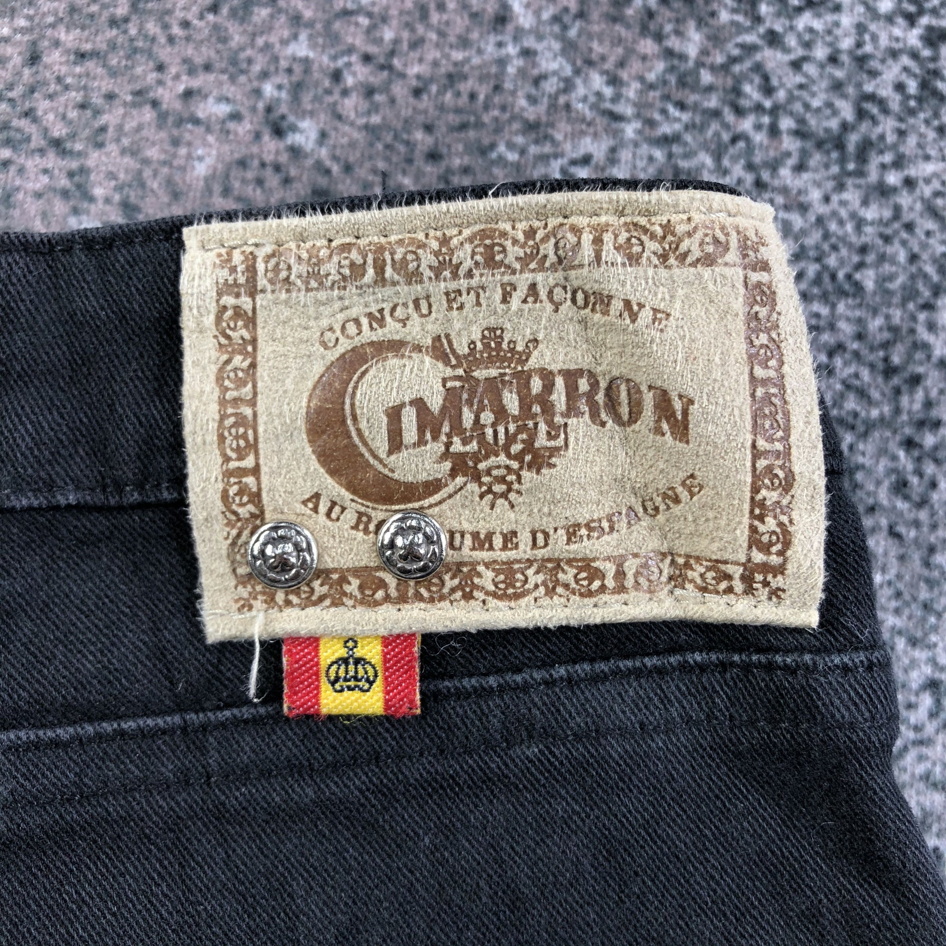 Designer Cimarron Bush Pants Jeans Black Flare Denim KJ1769 Size 29" - 5 Thumbnail