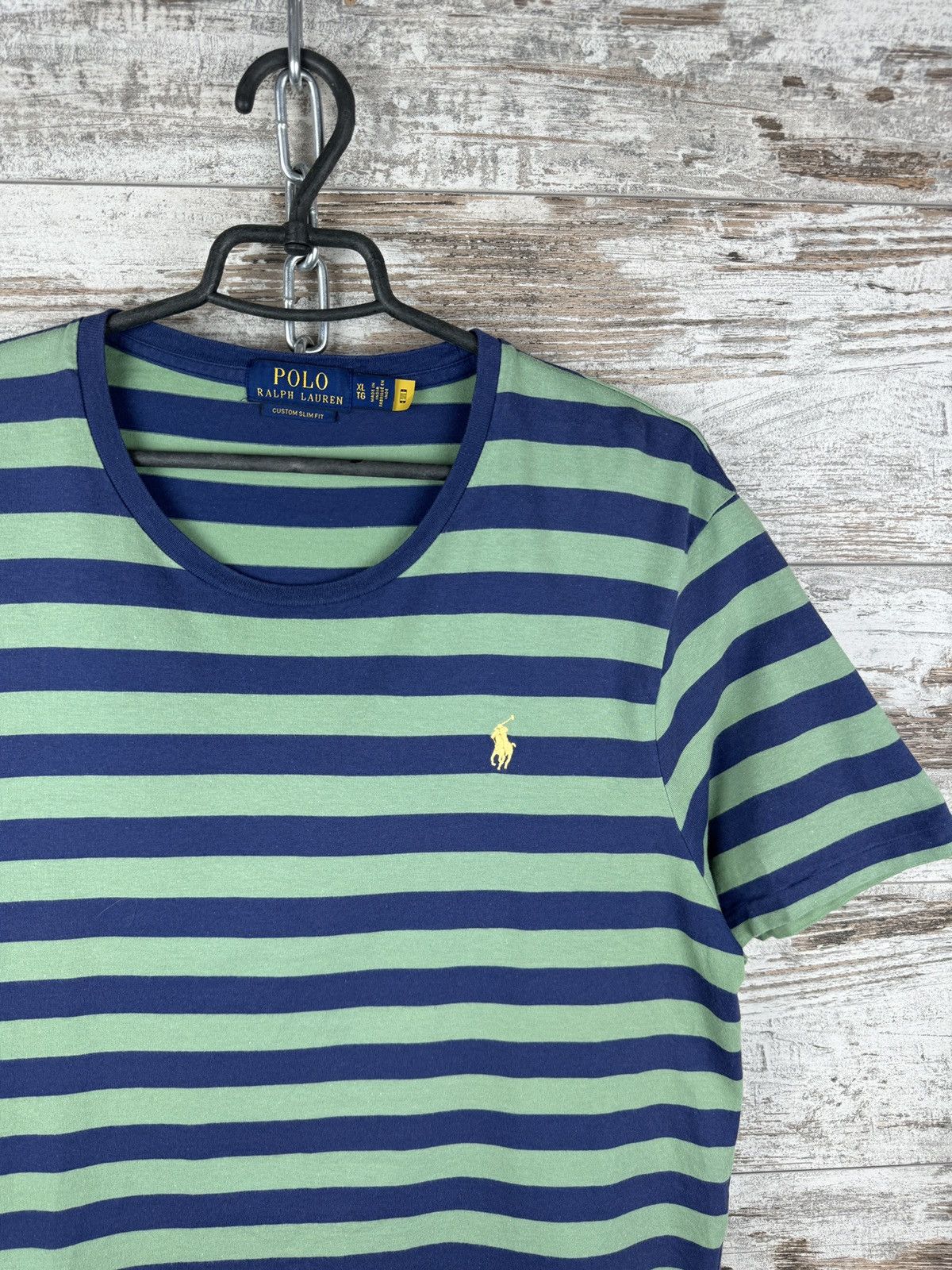 Polo Ralph Lauren × Vintage Mens Vintage Polo Ralph Lauren striped tee streetwear y2k Size US XL / EU 56 / 4 - 2 Thumbnail