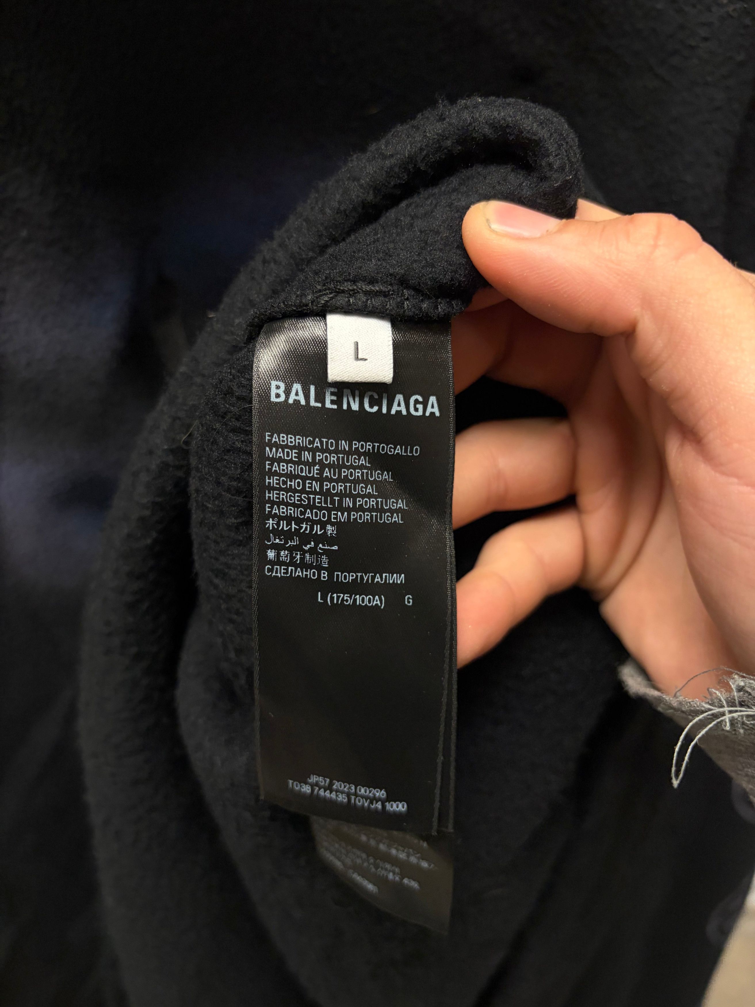 Balenciaga AW2023 Balenciaga ‘Paris Moon/Heavy Metal’ Black Fleece Pullover Hoodie Size US L / EU 52-54 / 3 - 5 Thumbnail
