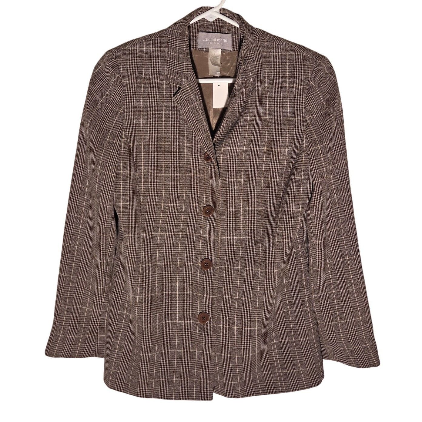 LIZ LISA Liz Claiborne Tan Camel Brown Blazer - Women's Size 8 Size M / US 6-8 / IT 42-44 - 1 Thumbnail