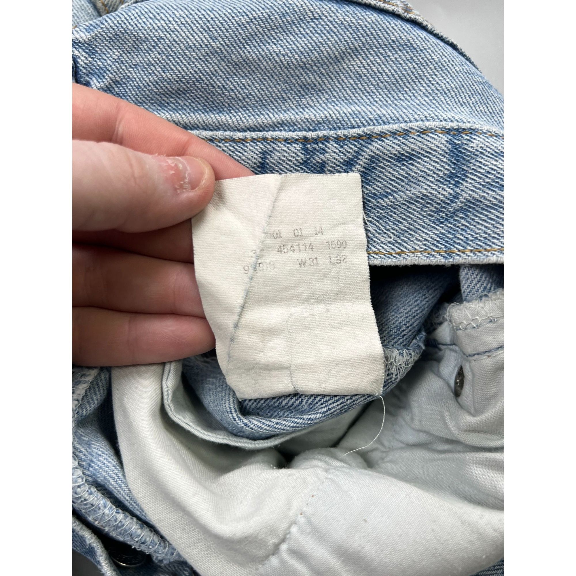 Levi's Levi’s 501 Made in UK Distressed Patchwork Denim Jeans Size US 31 - 13 Thumbnail