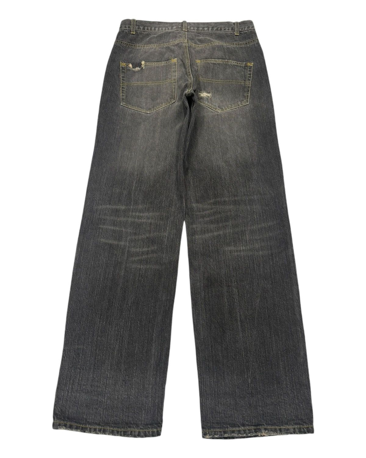 If Six Was Nine Vintage ROUGHNESS TROOP Ripped Baggy Denim Jeans Size US 30 / EU 46 - 2 Thumbnail