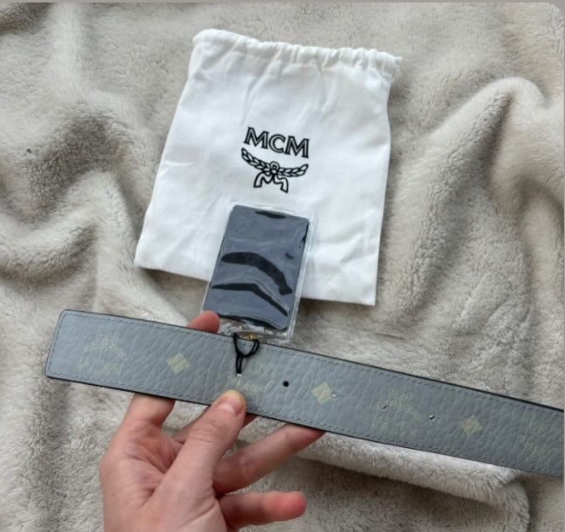 MCM MCM Misty Grey Monogram Belt Size ONE SIZE - 2 Thumbnail
