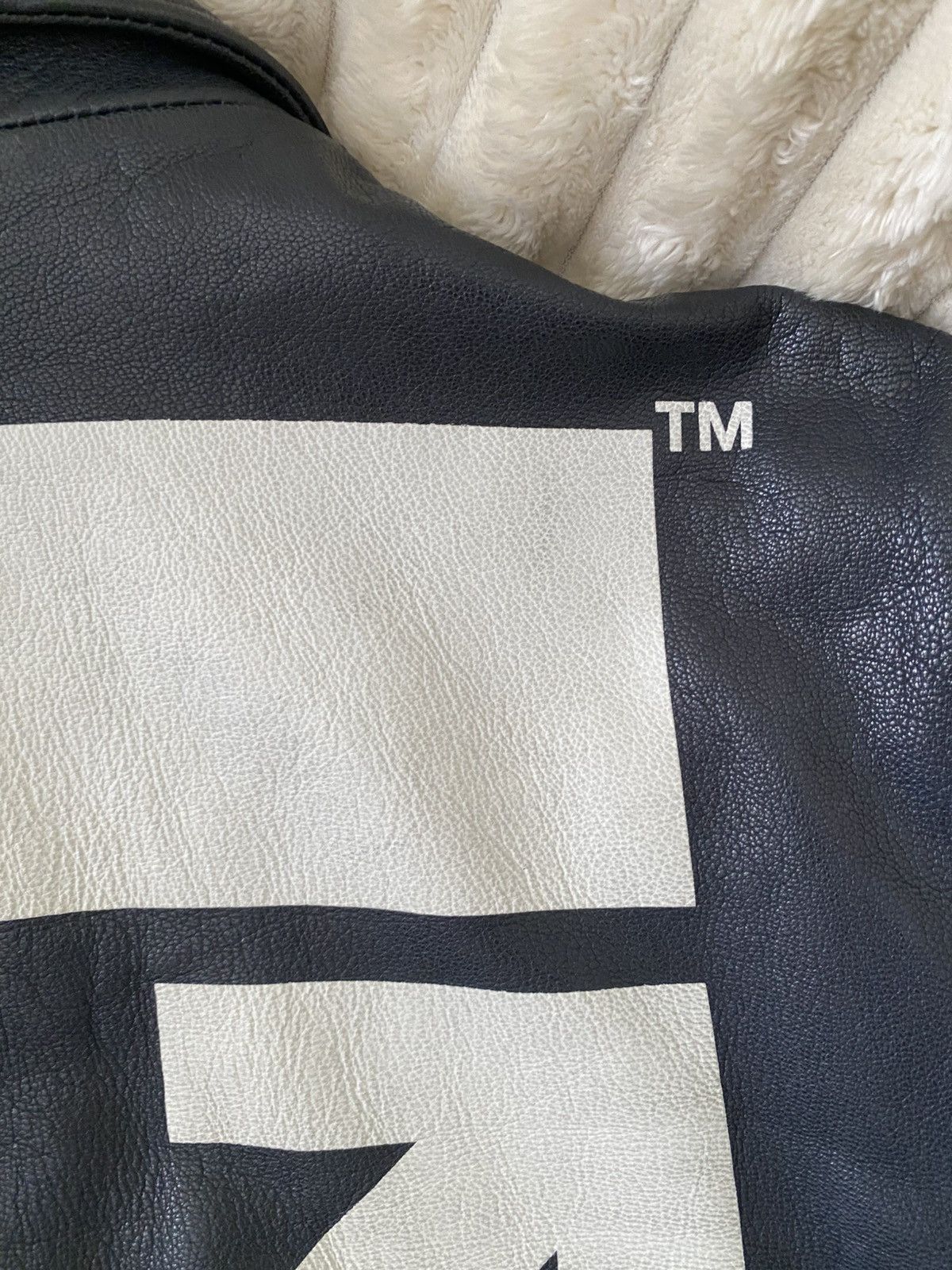 Off-White Off-White Aviator Bomber Leather Jacket Navy XL Size US XL / EU 56 / 4 - 19 Thumbnail