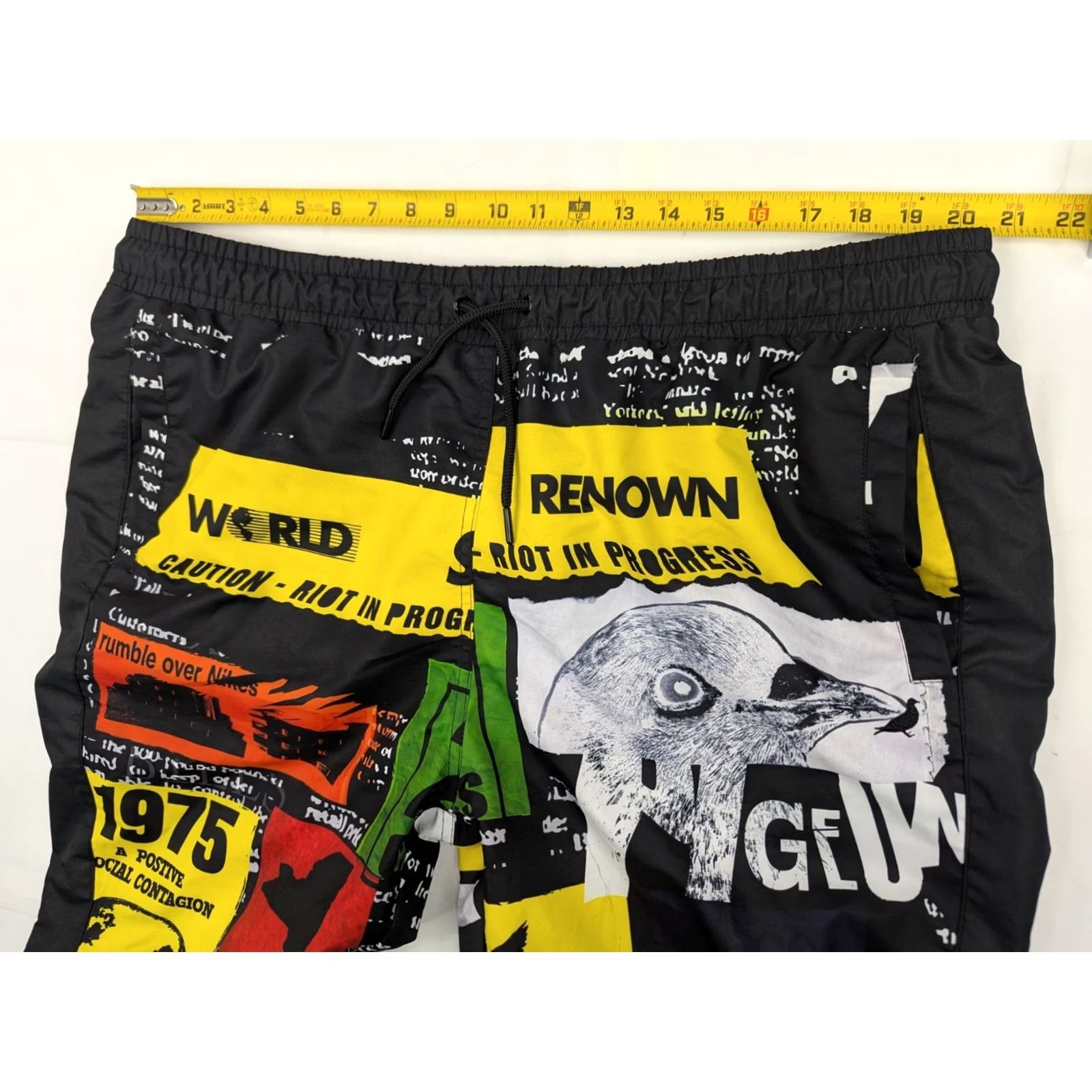 J Brand Staple Pigeon Windbreaker Pants Men 3XL Multicolor Streetwear Polyester Pockets Retro 90s/2000s - Streetwear Track Pants Mens Size US 39 - 7 Thumbnail