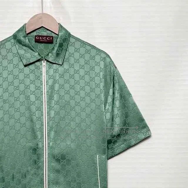 Gucci Gucci FW25 Lido GG Zip Satin Shirt. Size US S / EU 44-46 / 1 - 3 Thumbnail