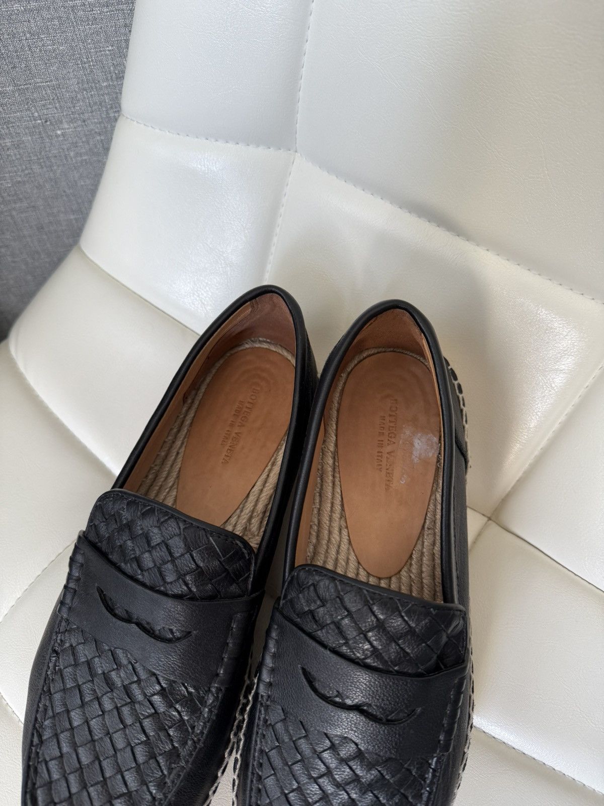 Bottega Veneta Bottega Veneta Woven Leather Loafers Shoes Espadrille Sole Size US 8 / EU 41 - 15 Thumbnail