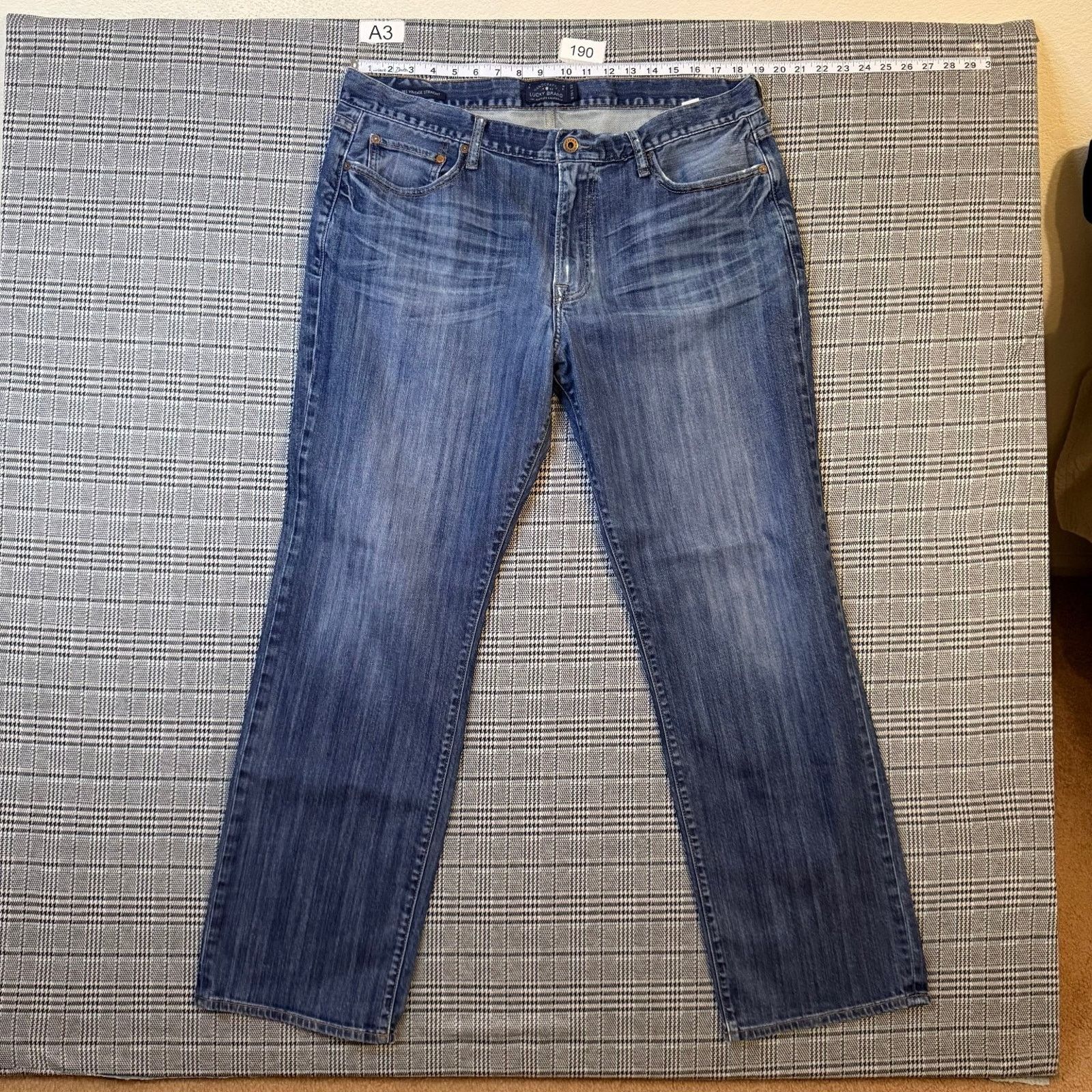 Lucky Brand Lucky Brand Men's Jeans Blue Wash Denim Straight Leg 38x30 Size US 38 / EU 54 - 4 Thumbnail