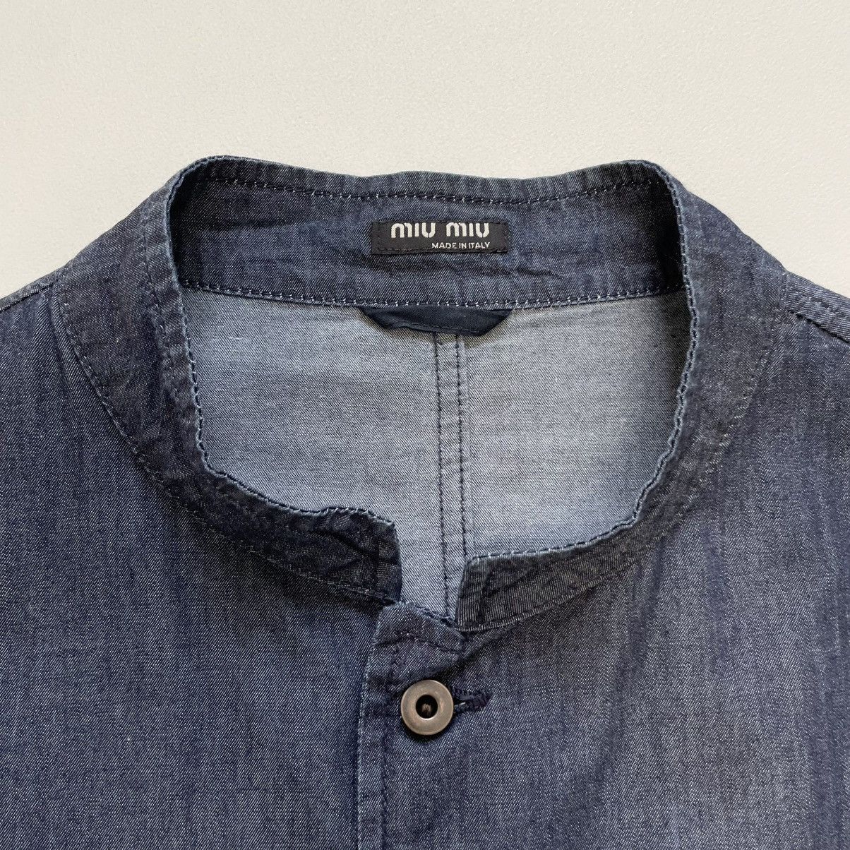 Miu Miu Mid 2000s Blue Denim ‘Western’ Over Shirt Size US M / EU 48-50 / 2 - 3 Thumbnail