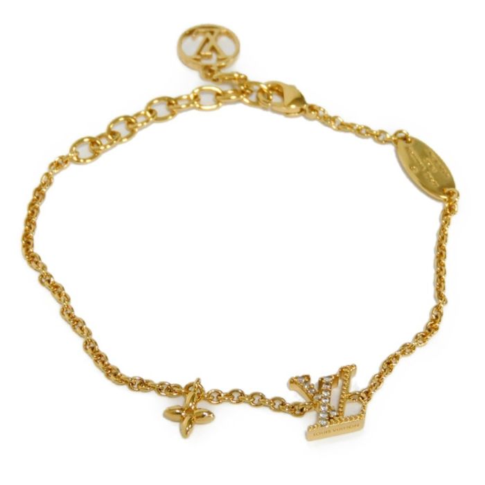 Louis Vuitton Bracelet LV Iconic M00587 Gold Metal Ladies Flower