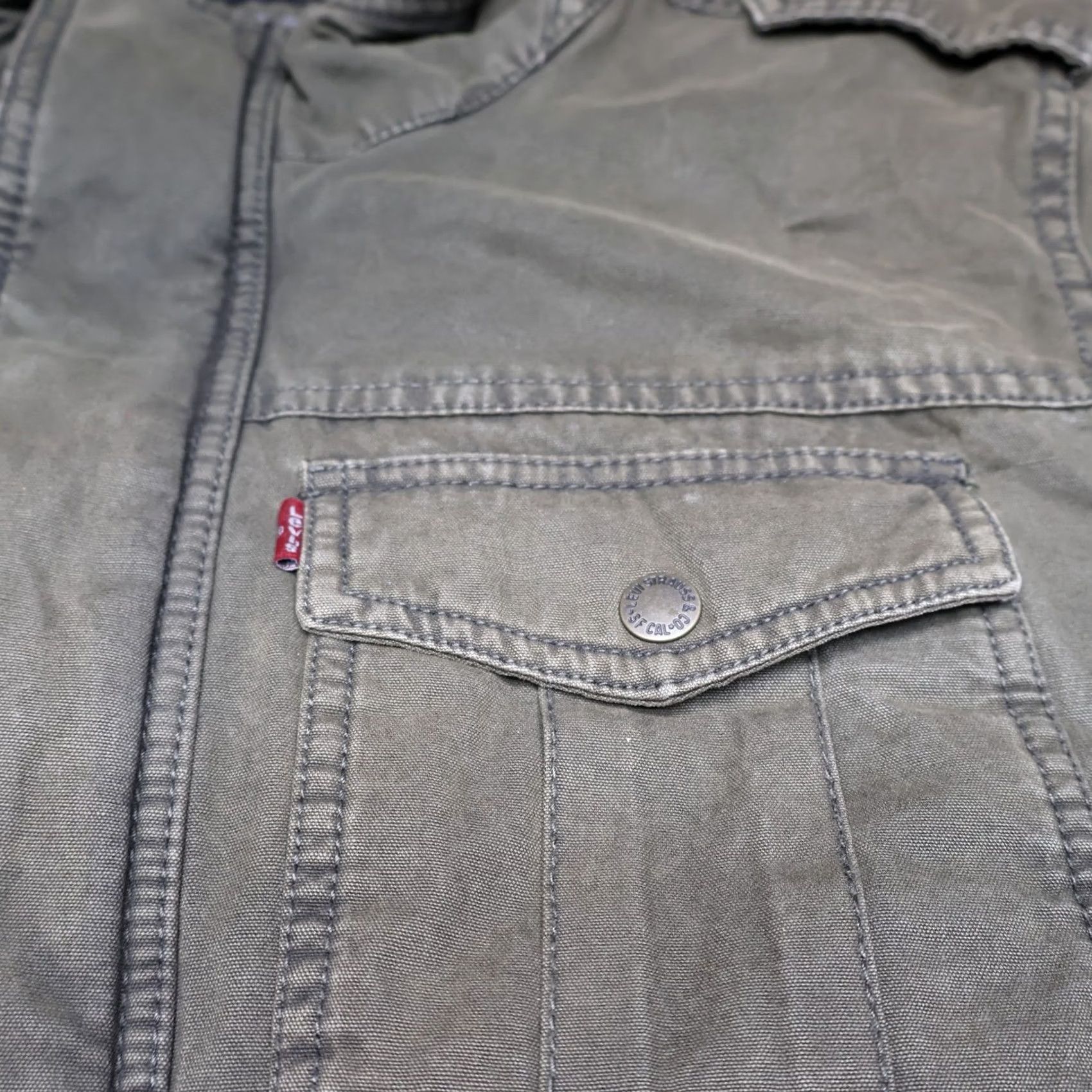 Levi's Levi's Jacket Mens Large Brown Canvas Sherpa Lined Trucker Field Rugged Utility Size US L / EU 52-54 / 3 - 4 Thumbnail