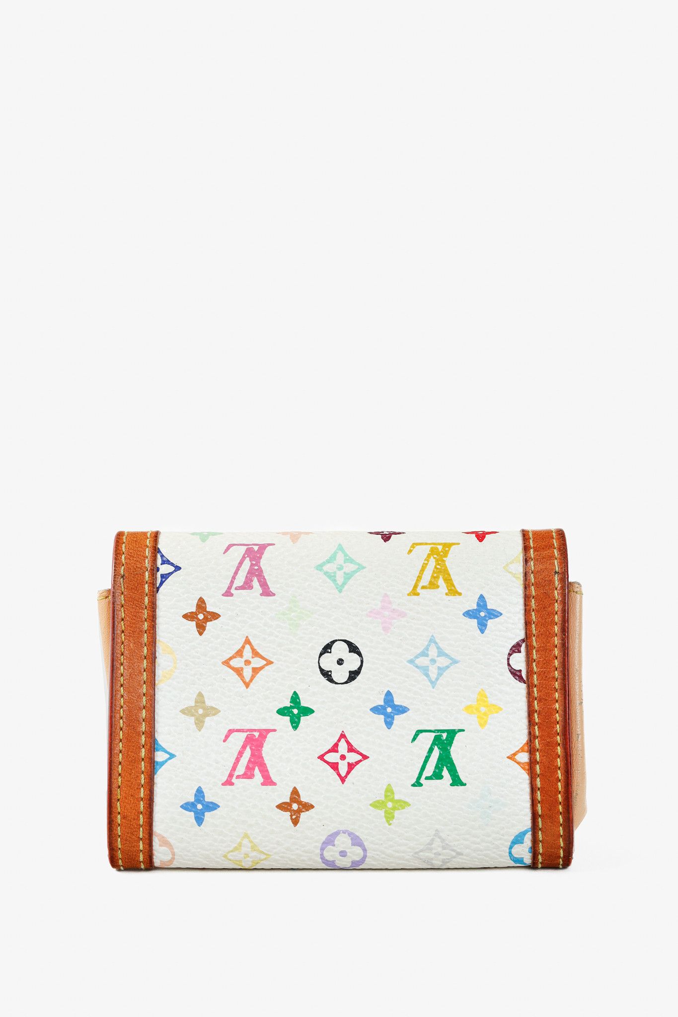 Louis Vuitton Louis Vuitton Monogram Porte-Monnaie Plat White Coin Purse Size ONE SIZE - 4 Thumbnail