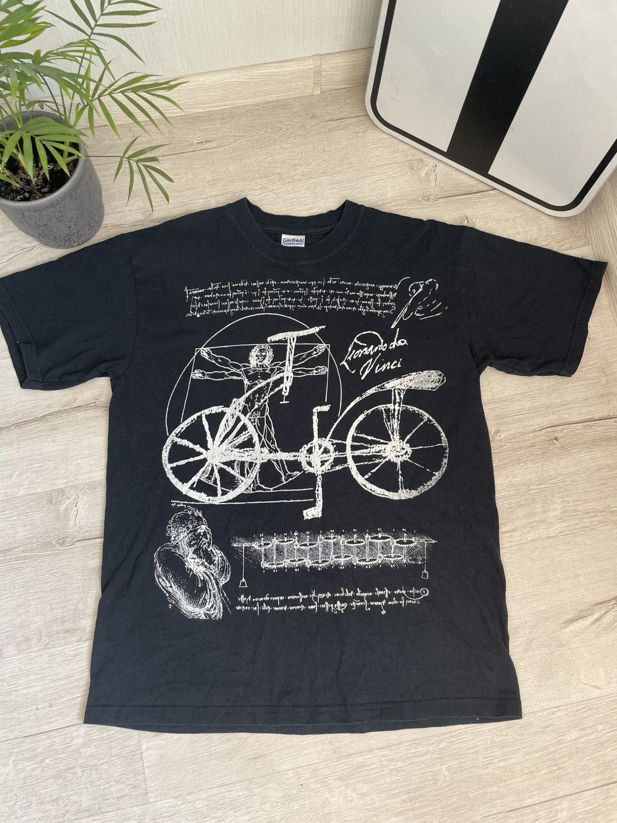 Designer Vintage Leonardo Da Vinci Bicycle Tee Museum Anatomy Y2k Size US M / EU 48-50 / 2 - 3 Thumbnail