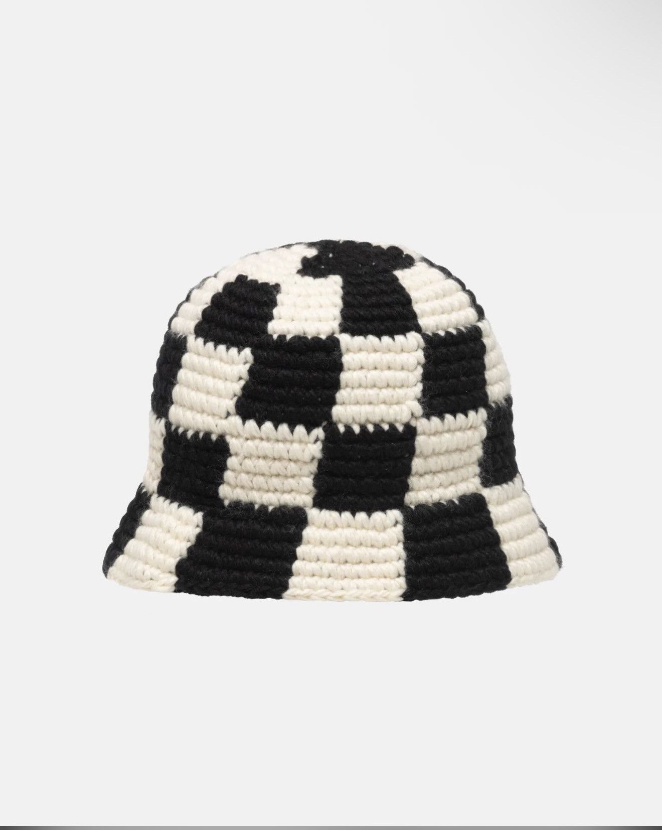 Stussy Checker Knit Bucket Hat | Grailed