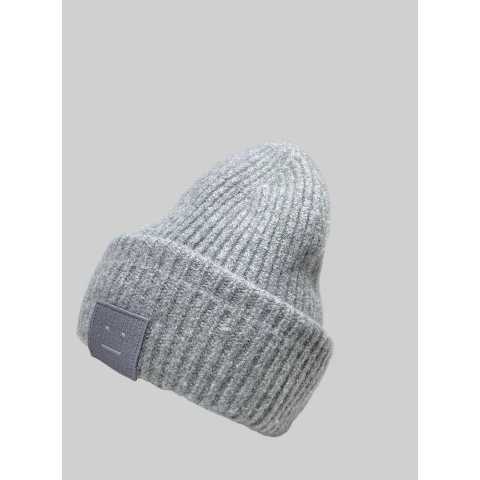 Acne Studios Acne Studios Beanie Wool Hat Men One Size Gray Wool Beanie Winter Fall Spring Casual Mens Size ONE SIZE - 3 Thumbnail