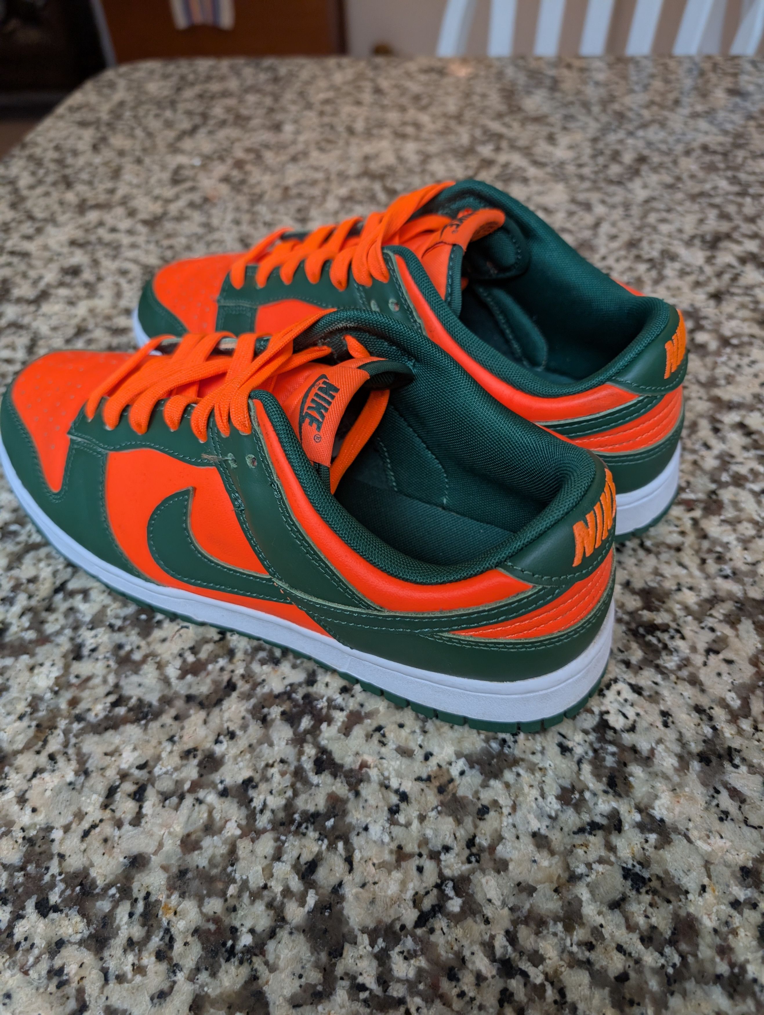 Nike Nike Dunk Low Retro " Miami Hurricanes " Size US 9.5 / EU 42-43 - 7 Thumbnail