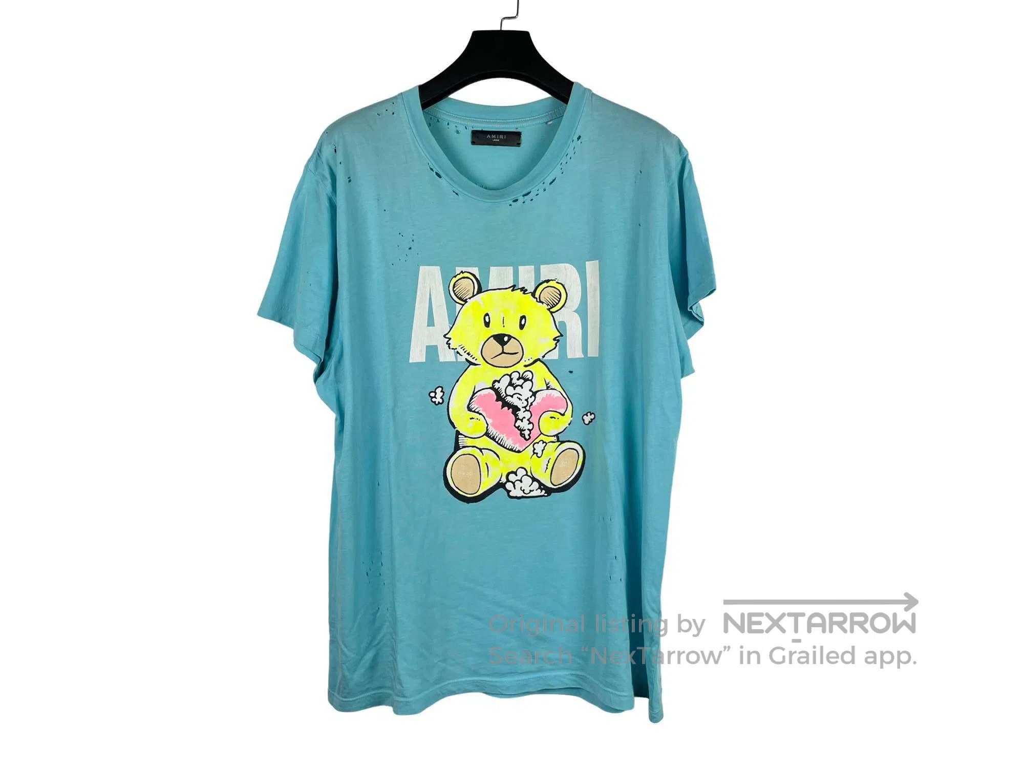 Amiri AMIRI Sky Blue Scattered Bullet Hole Bear Short Sleeve Size US L / EU 52-54 / 3 - 1 Thumbnail