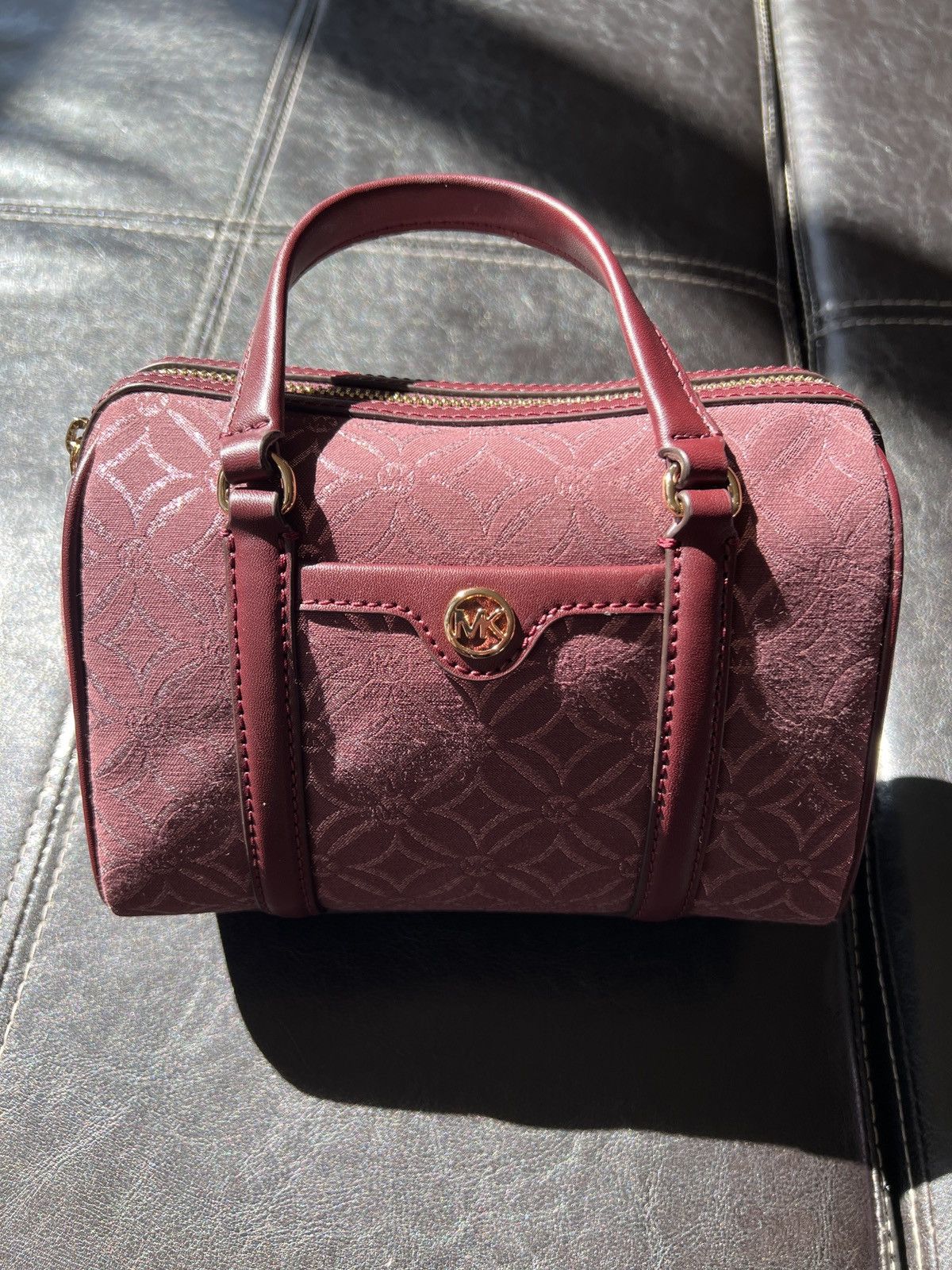 Michael Kors NEW Small Metallic Logo Jacquard Duffel Crossbody Bag Size ONE SIZE - 7 Thumbnail