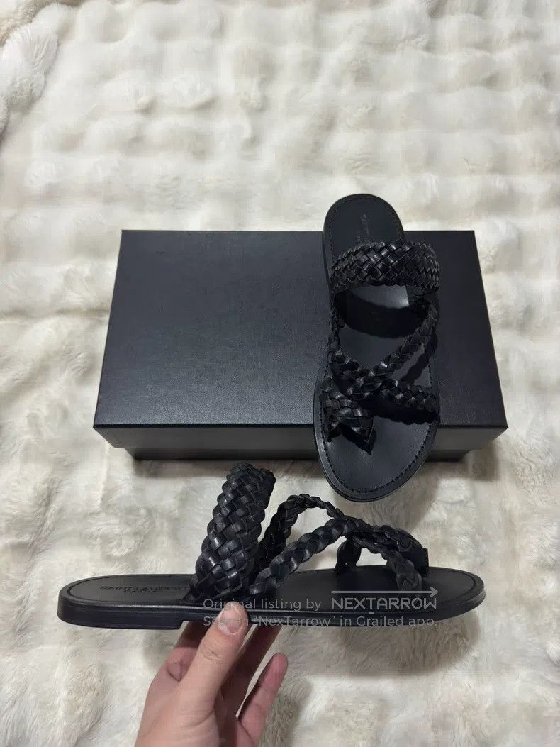 Saint Laurent Paris Saint Laurent Paris Woven Men's Slippers Sandals Size US 12 / EU 45 - 3 Thumbnail