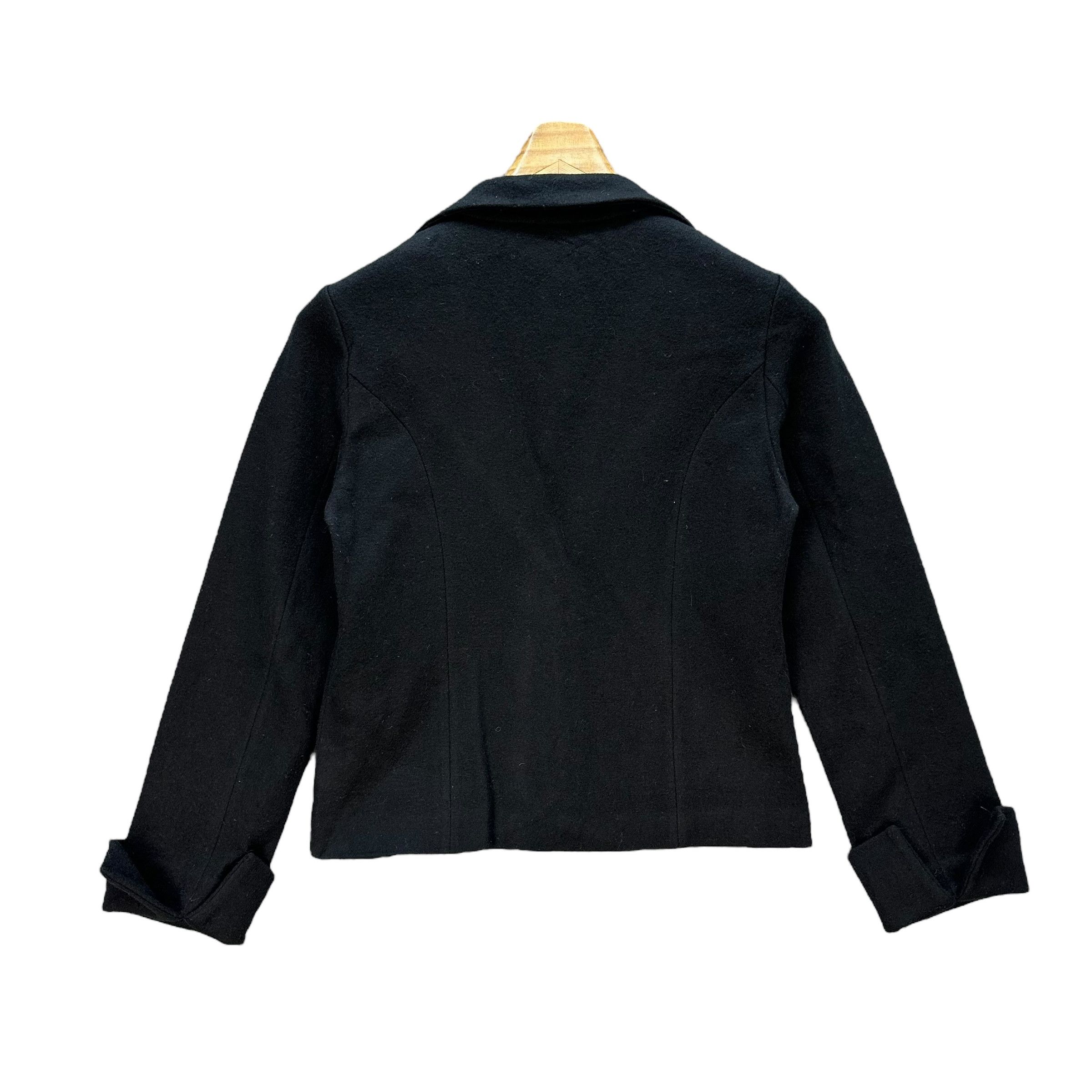 Japanese Brand ELODIE NELSON Single Button Wool Crop Jacket #A47-1095 Size S / US 4 / IT 40 - 10 Thumbnail