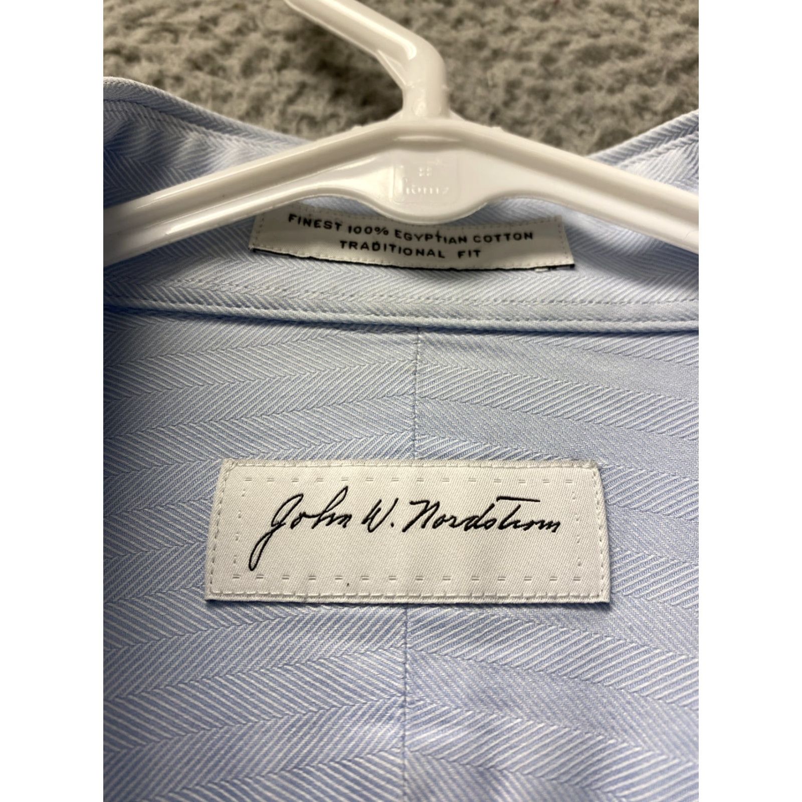 Nordstrom John W. Nordstrom Button Shirt Blue Pocket Mens L 16 35 Long Sleeve /115-11 Size US L / EU 52-54 / 3 - 5 Thumbnail