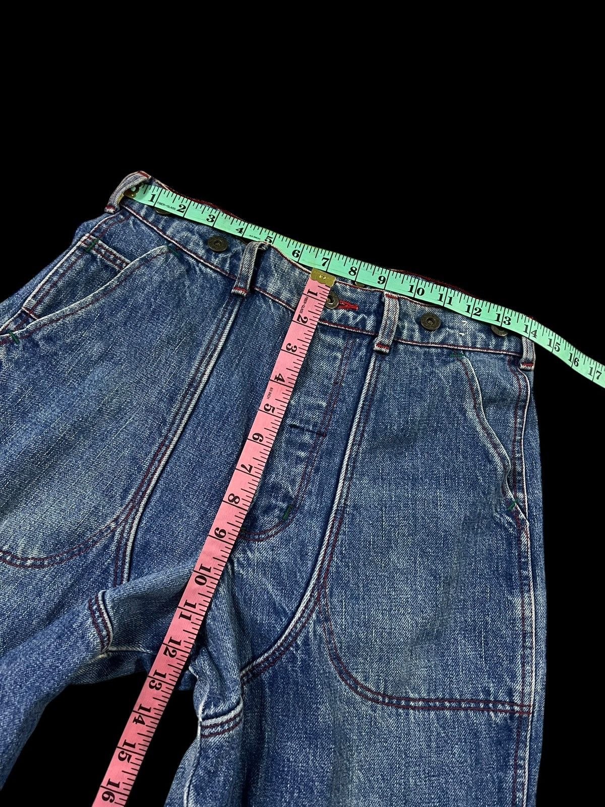 Casey Casey × Vintage × Wrangler 💥Baggy💥Vintage 80’s Casey Jones CJO X Wrangler Very Rare Size US 28 / EU 44 - 18 Thumbnail