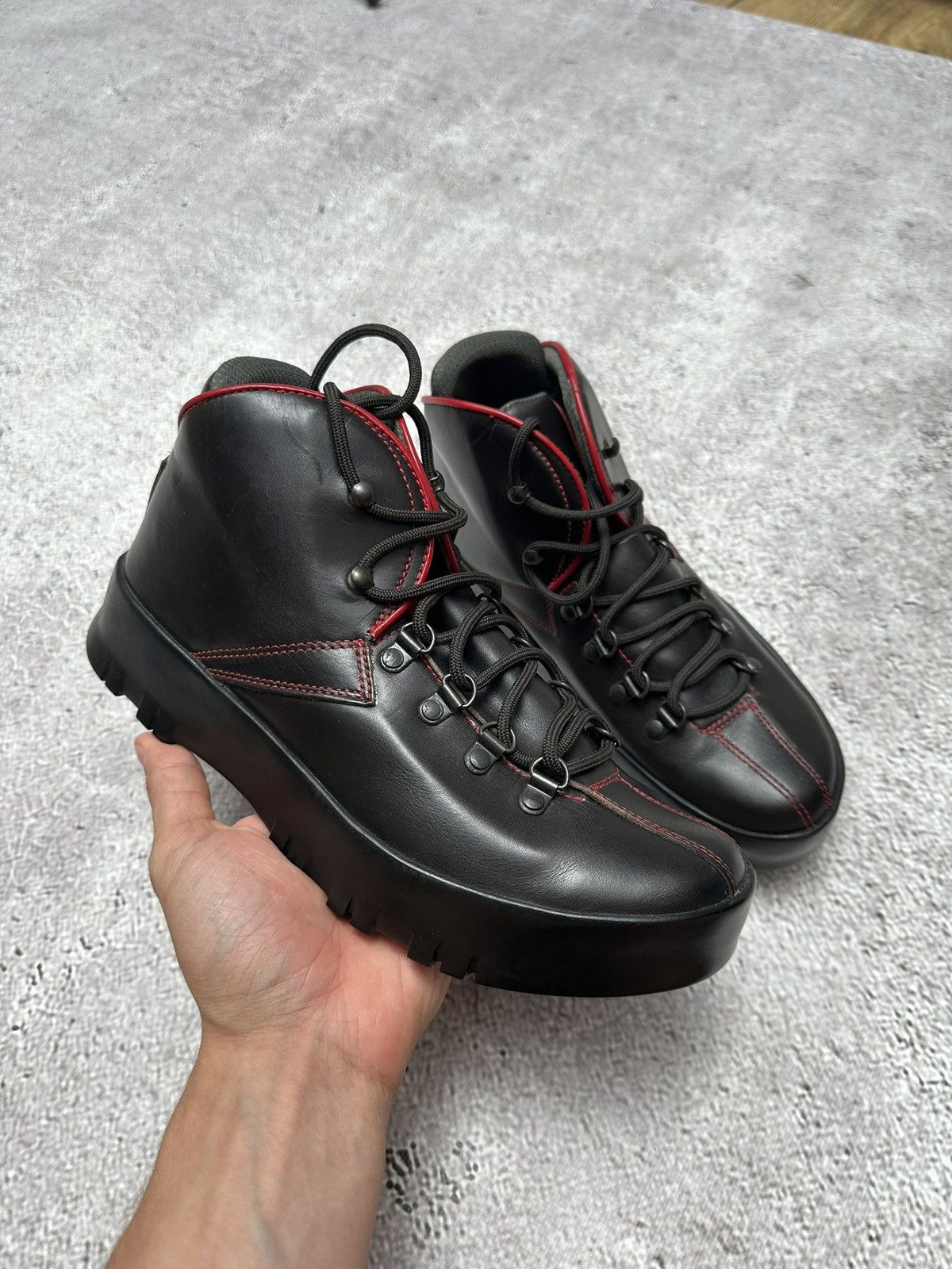 Luxury × Prada × Vintage Archive Prada Sport Lace Up Leather