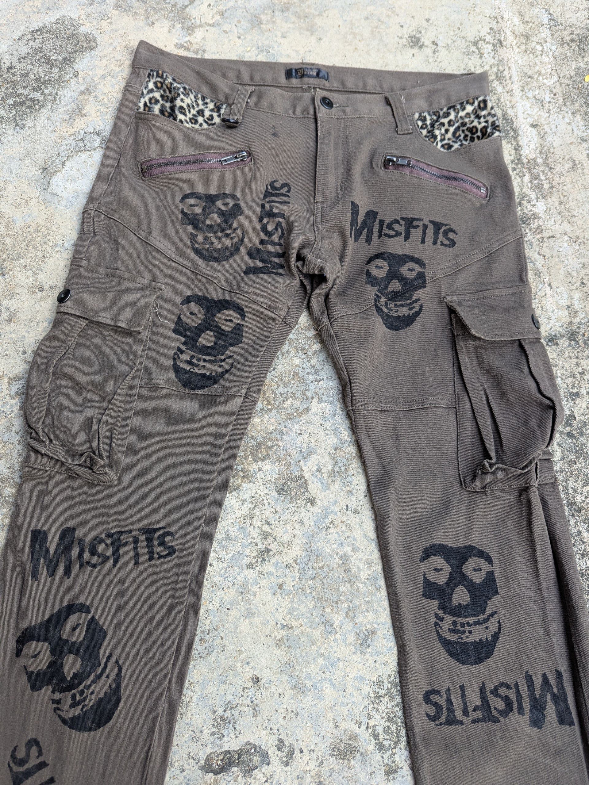 14th Addiction × Misfits 🇯🇵 Vintage 90s Bondage Pants Misfits Custom Black Baccara Size 32" / US 10 / IT 46 - 4 Thumbnail
