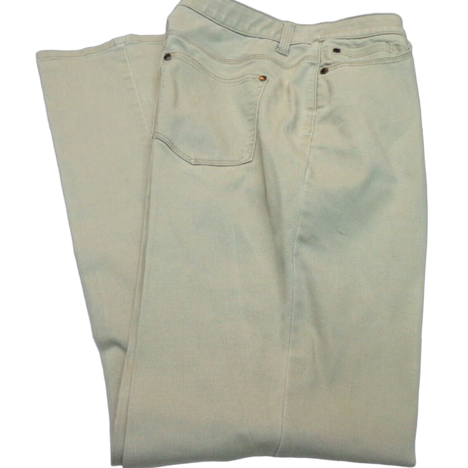 Vintage Christopher & Banks Women’s Pants Beige 6 Regular Khaki Solid Button Machine Washable Womens Pants 6 Beige Size 28" / US 6 / IT 42 - 1 Thumbnail
