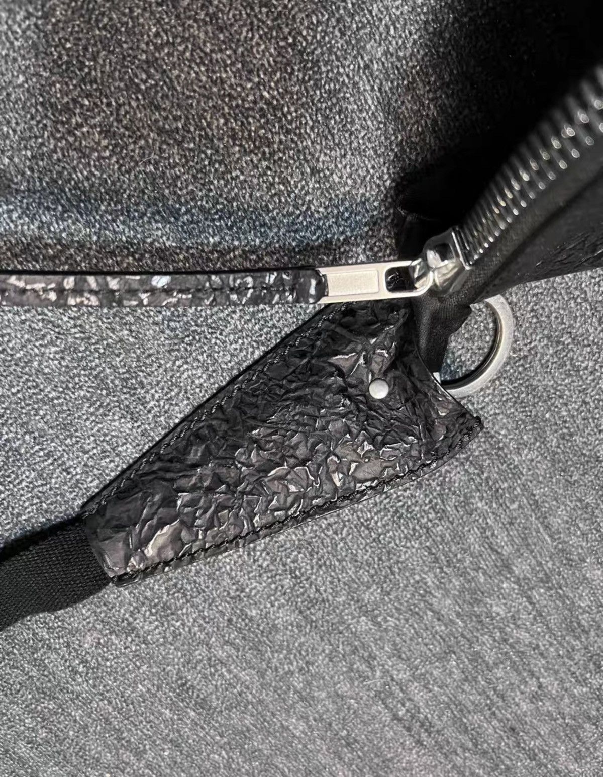 Rick Owens Rick Owens Mainline Textured Leather Lanyard Card Case Size ONE SIZE - 4 Thumbnail