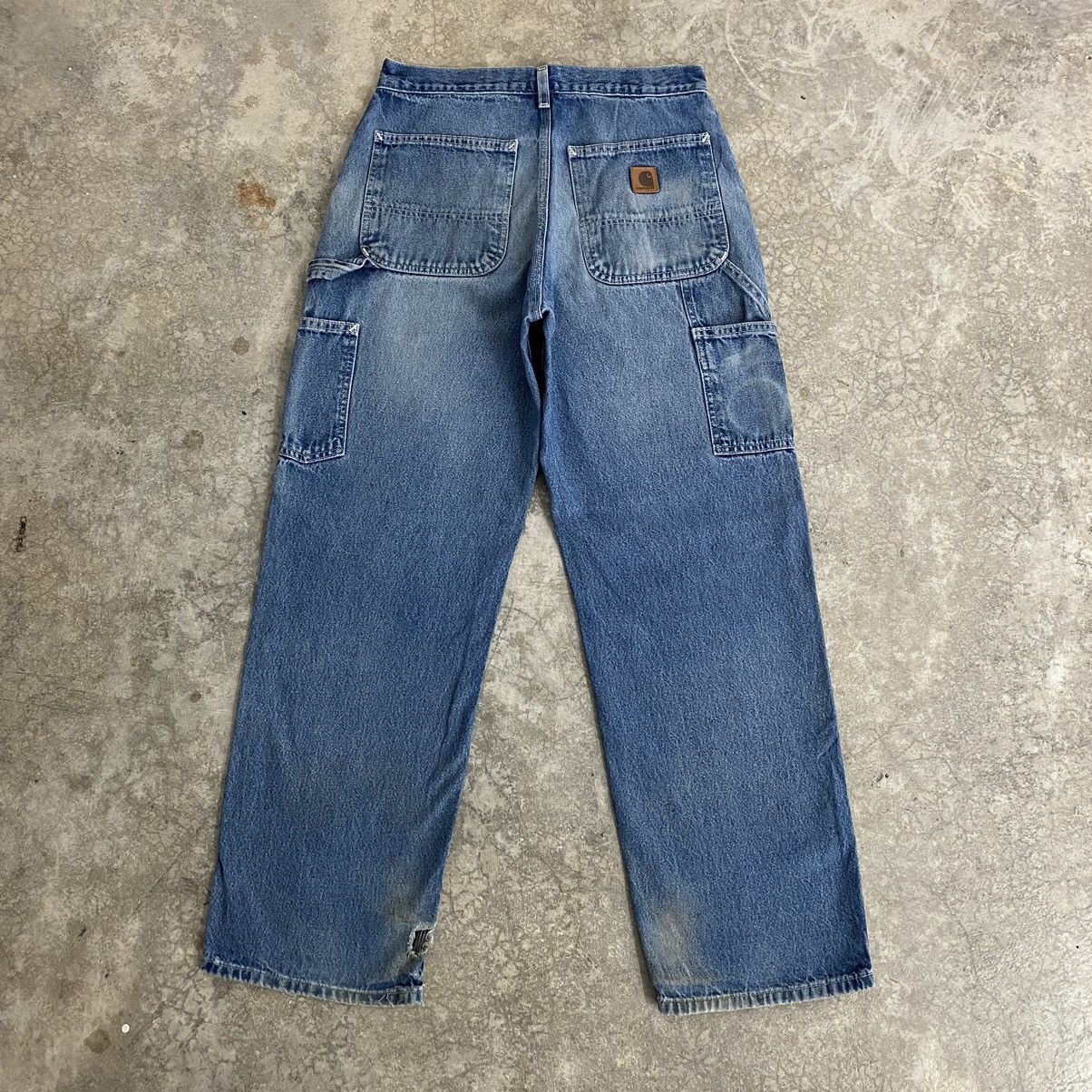 Carhartt Vintage Carhartt Faded Blue Carpenter Work Denim Jeans Size US 30 / EU 46 - 12 Thumbnail