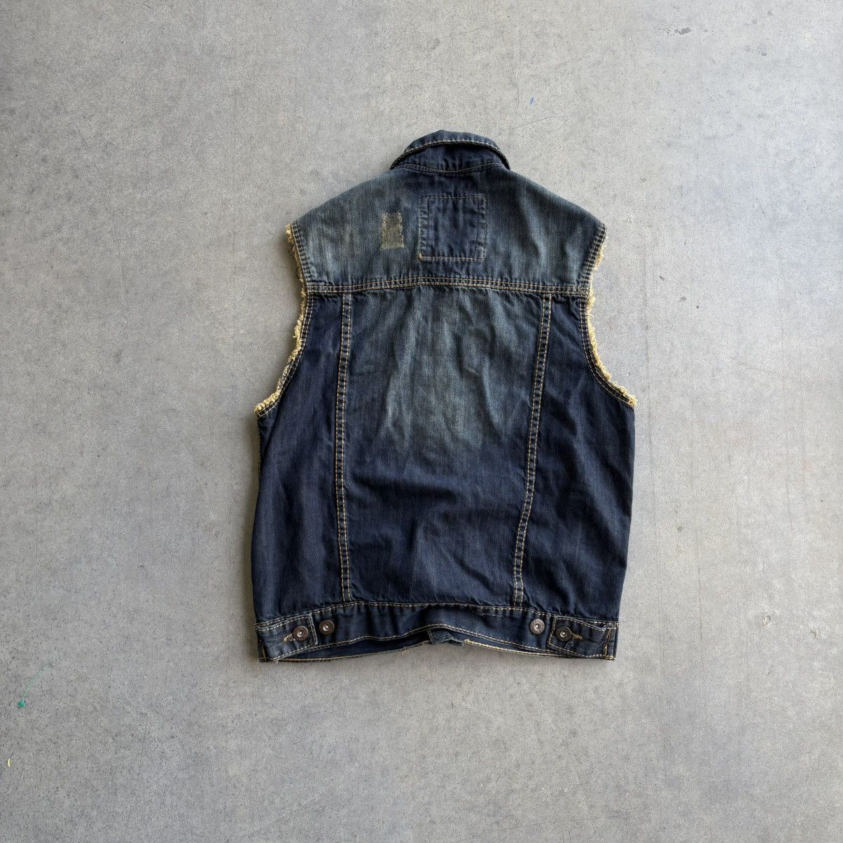 Japanese Brand × Vintage CRAZY Y2K Vintage Scab Punk Studded Jean Jacket Vest Thrash Size US M / EU 48-50 / 2 - 11 Thumbnail