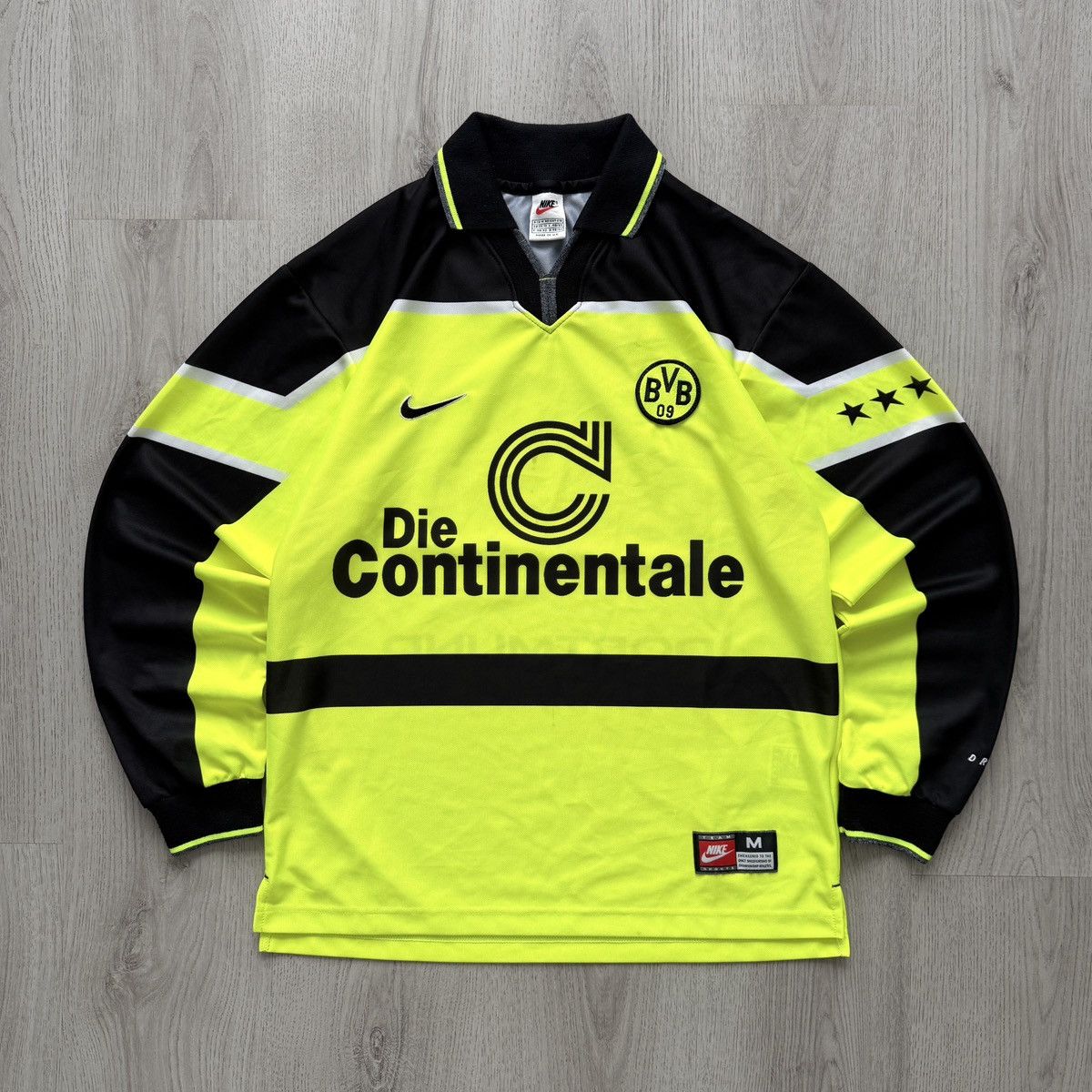 1997-1998 Nike Borussia Dortmund Home Long Sleeve Jersey Top