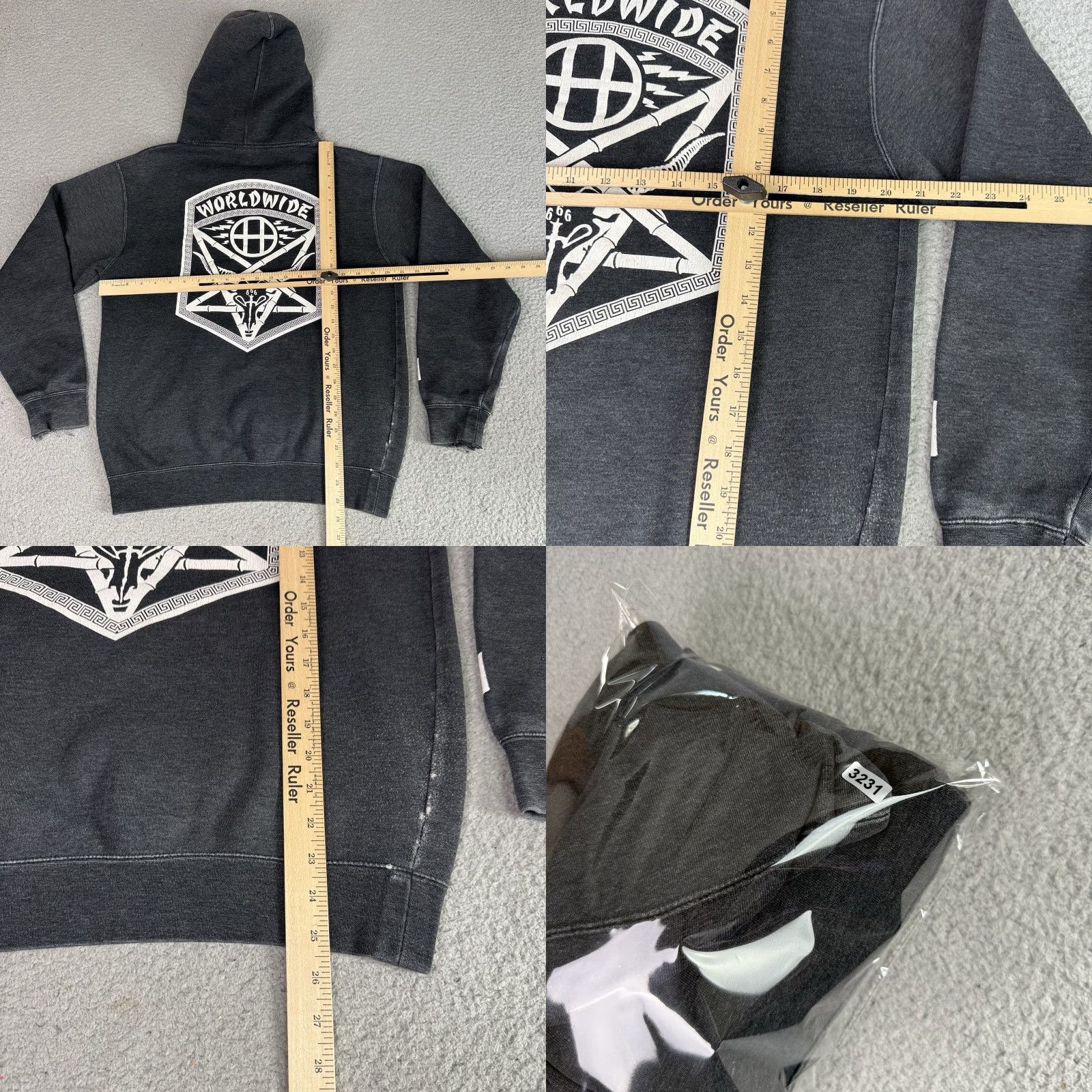 Huf VINTAGE HUF Thrasher Hoodie Adult S Gray Charcoal Heather Asia Tour Skate Rare Size US S / EU 44-46 / 1 - 9 Thumbnail
