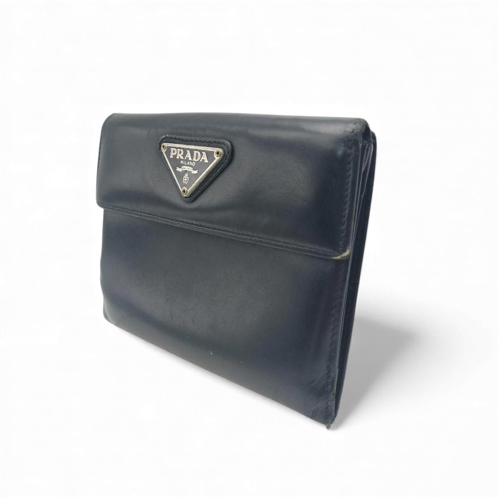Prada Prada - Black Leather Wallet Size ONE SIZE - 1 Thumbnail