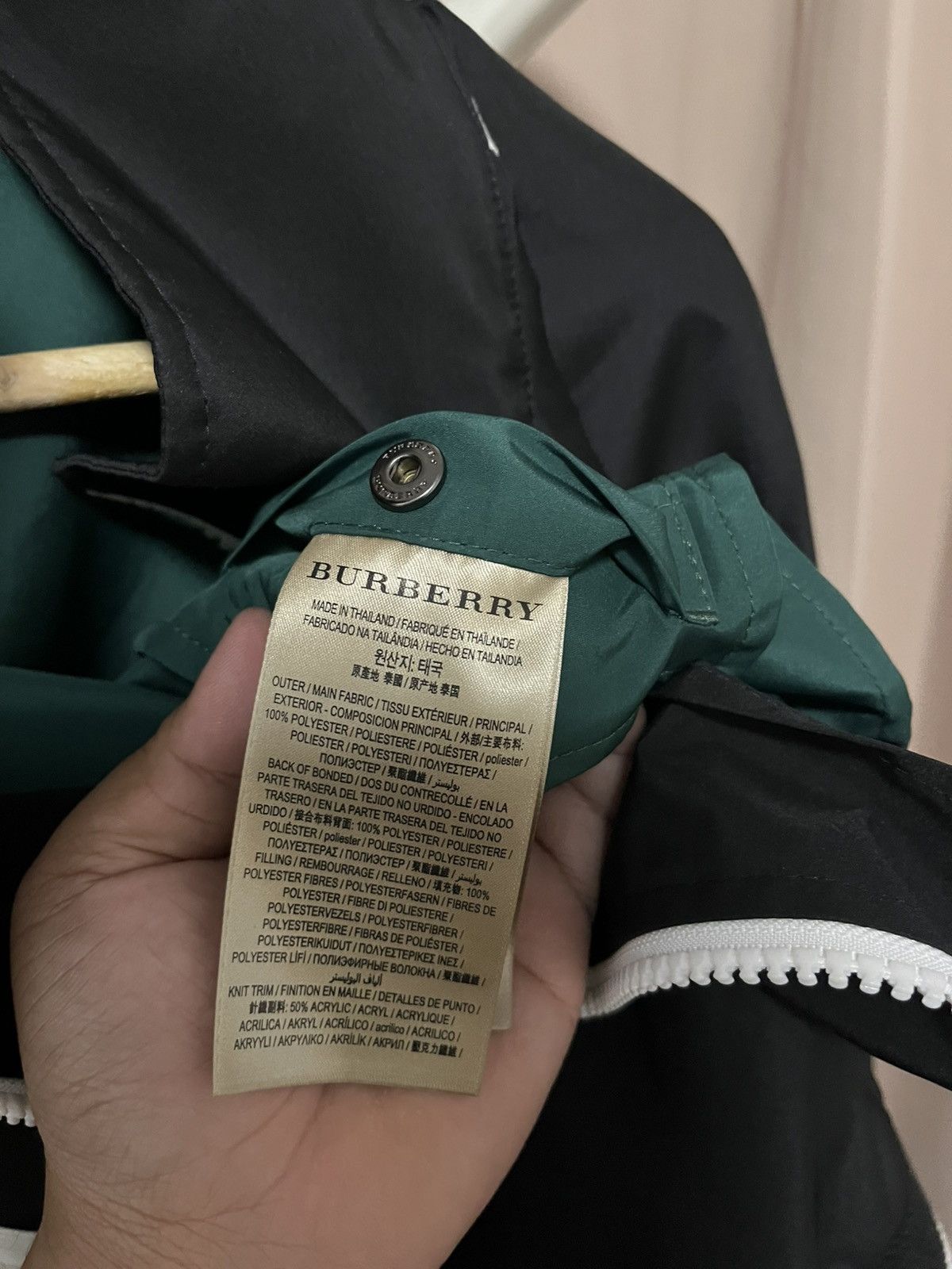 Burberry Burberry TB Logo Light Jacket Black White Zip Track Jacket Size US L / EU 52-54 / 3 - 9 Thumbnail