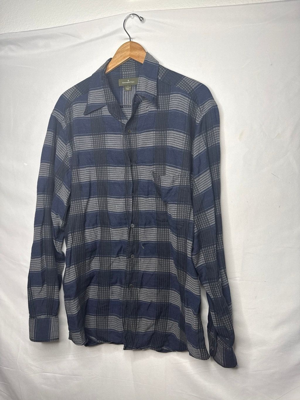 Ermenegildo Zegna Ermenegildo Zegna plaid button down men's shirt sz Large Size US L / EU 52-54 / 3 - 3 Thumbnail